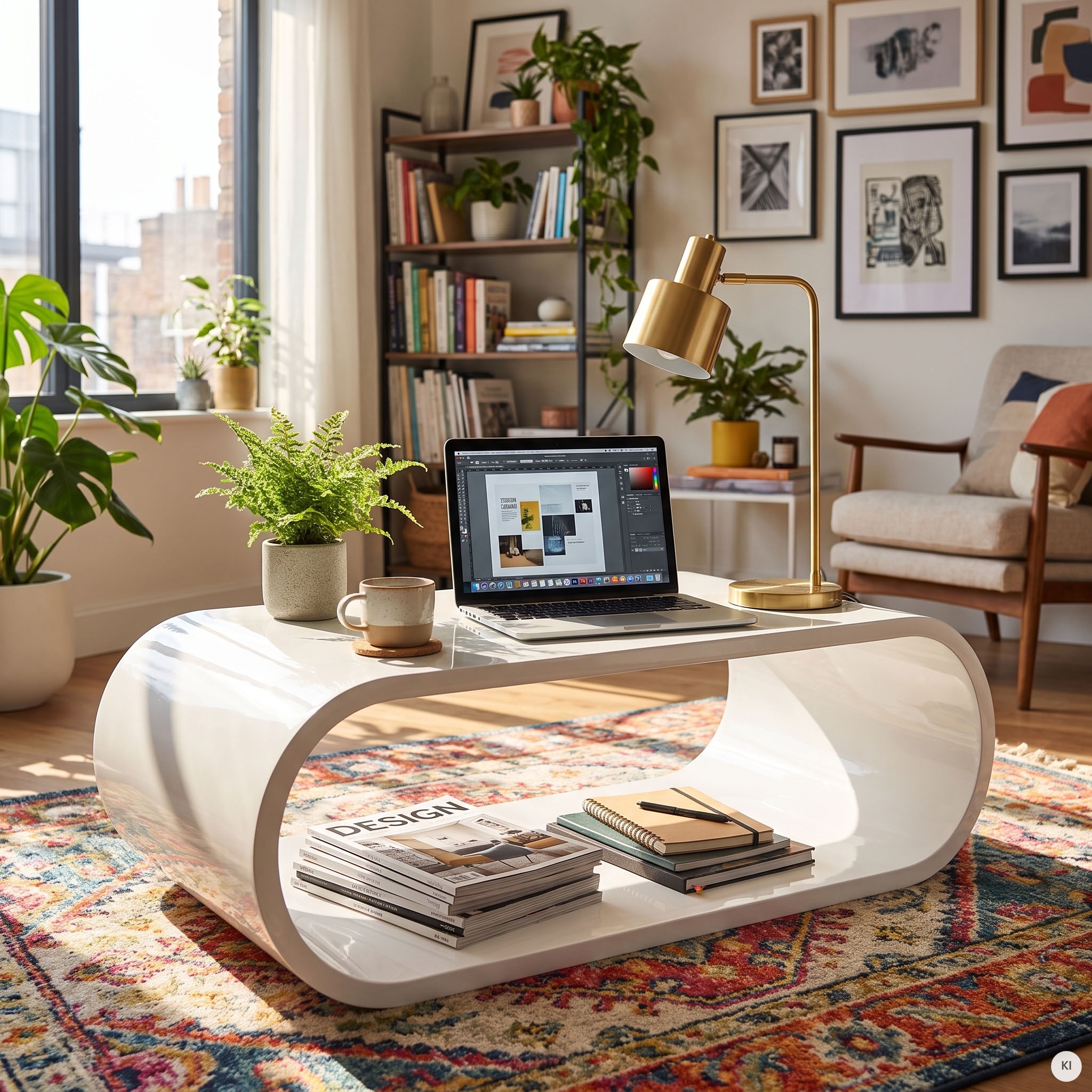 SalesFever Couchtisch "im stilvollen Look" Vollständig aus edlem Fiberglas gefertigt