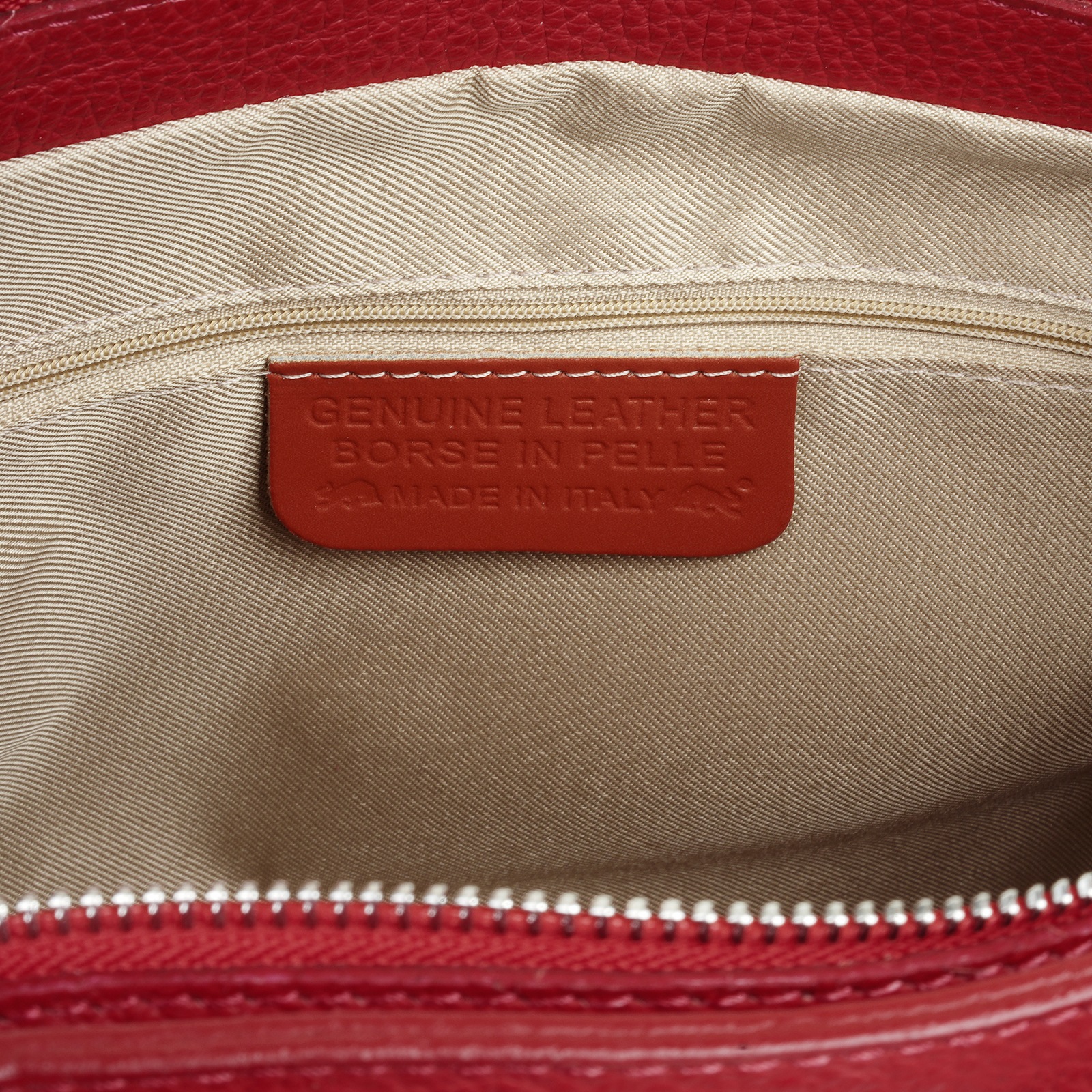 Cluty Henkeltasche, echt Leder, Made in Italy