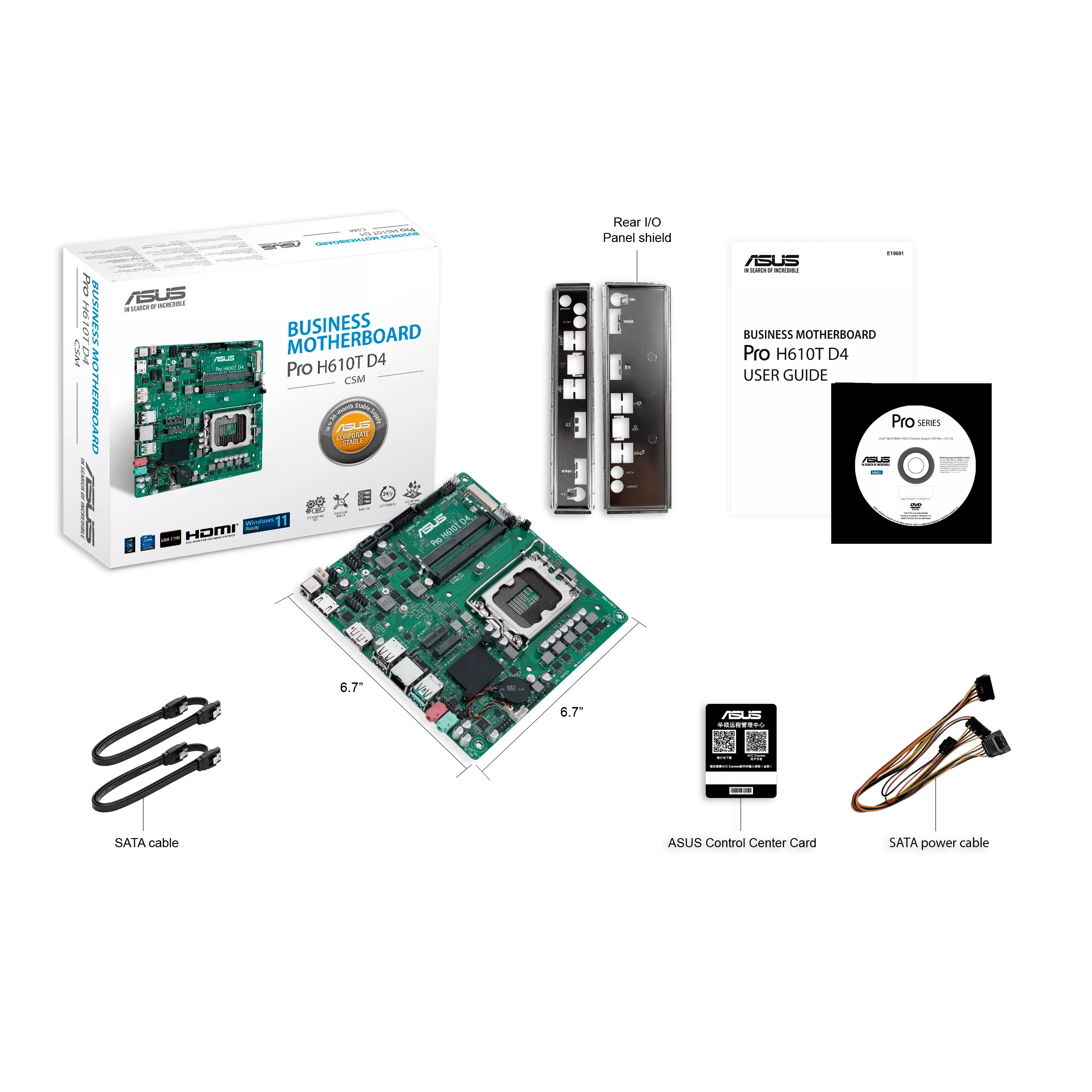 Asus Mainboard »PRO H610T D4-CSM«