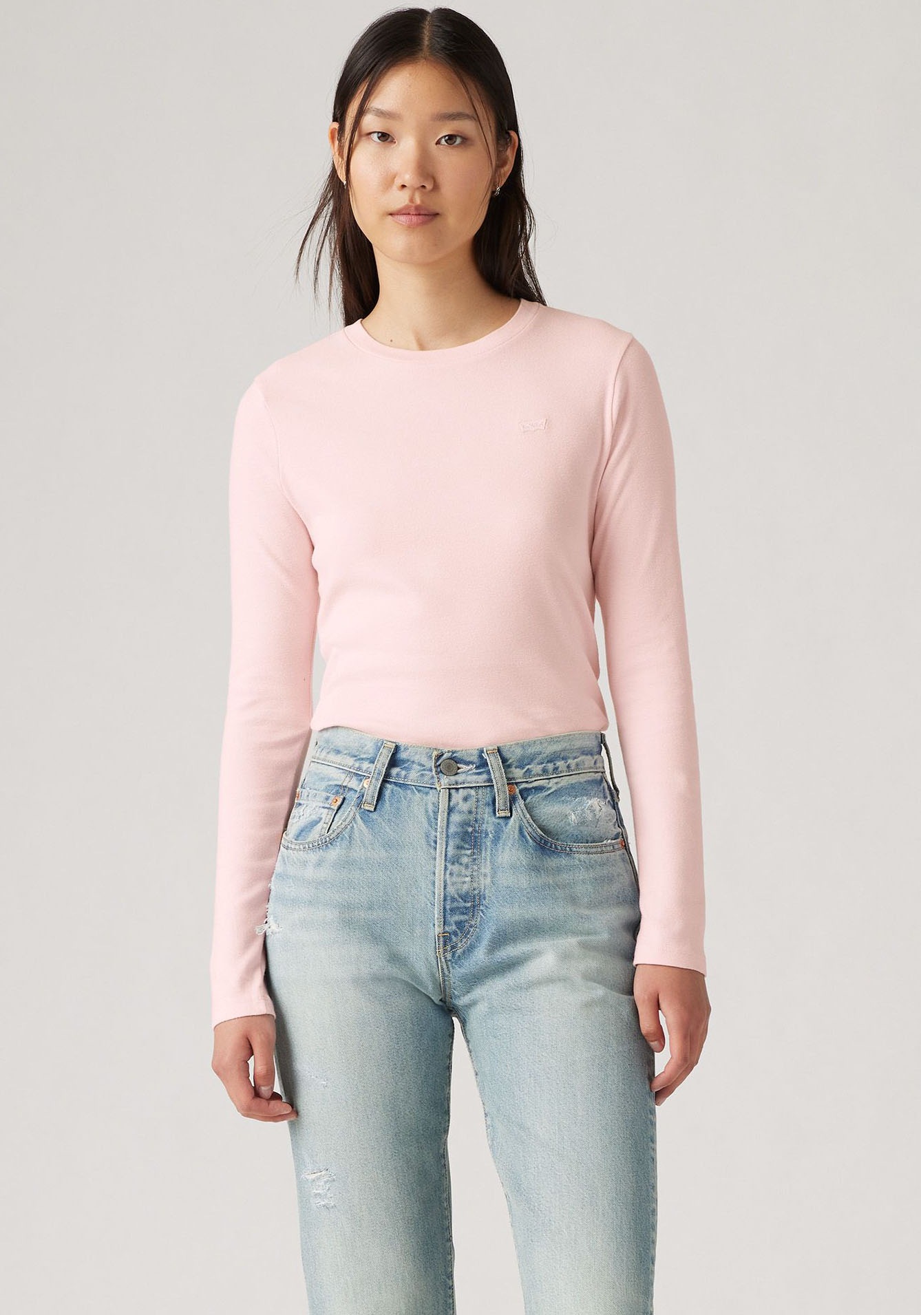 Levi's® Langarmshirt »ESSENTIAL HM LS TEE« mit Logo Stickerei