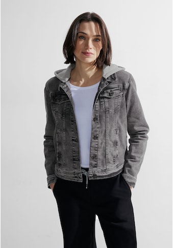 Jeansblazer »Style Denim Jacket Black Hood«