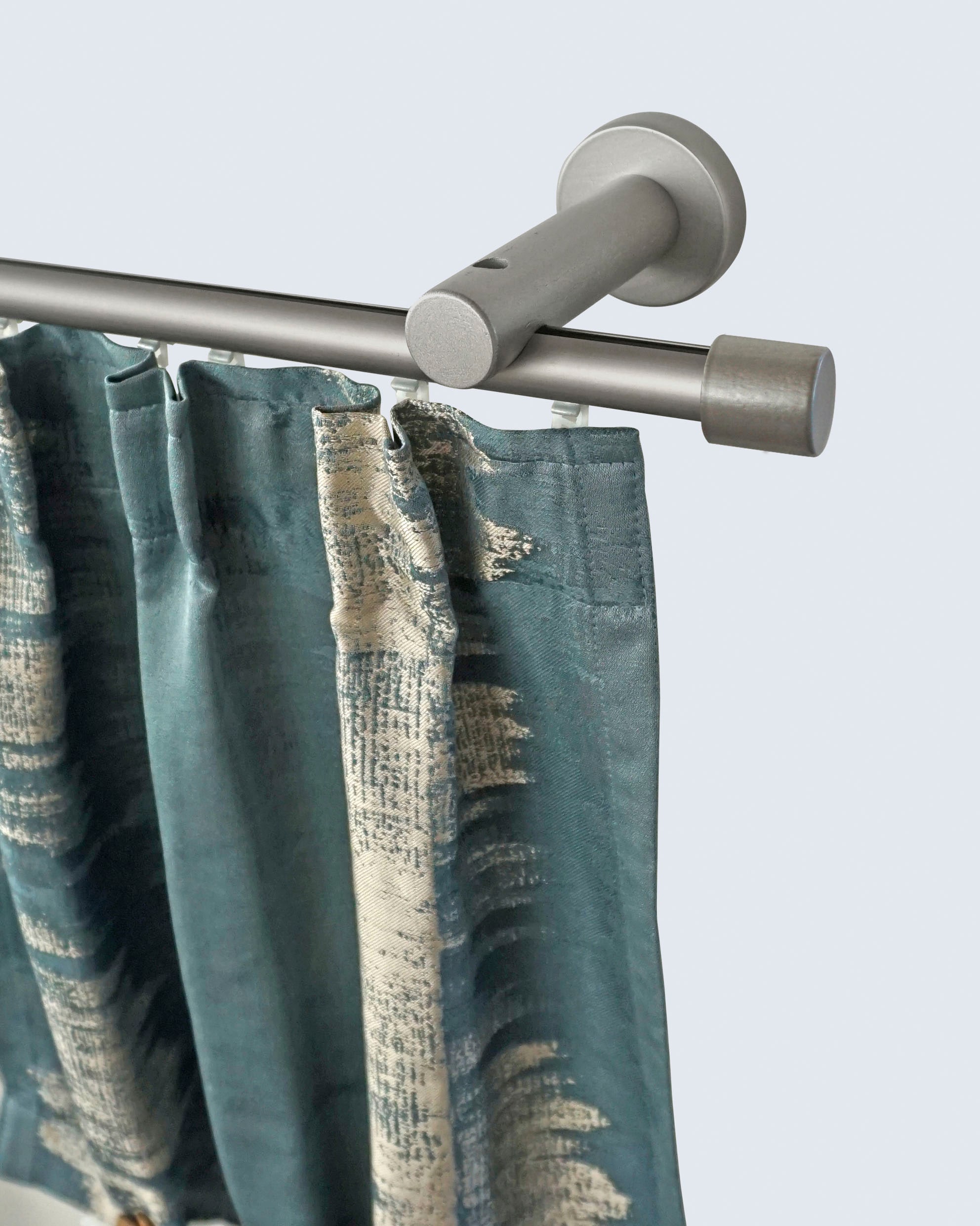 GARESA Gardinenstange "KEA" Ø 20 mm 1 läufig-läufig Wunschmasslänge Vorhanggarnitur, einfache Montage, verlängerbar, Wandmontage, Kappe