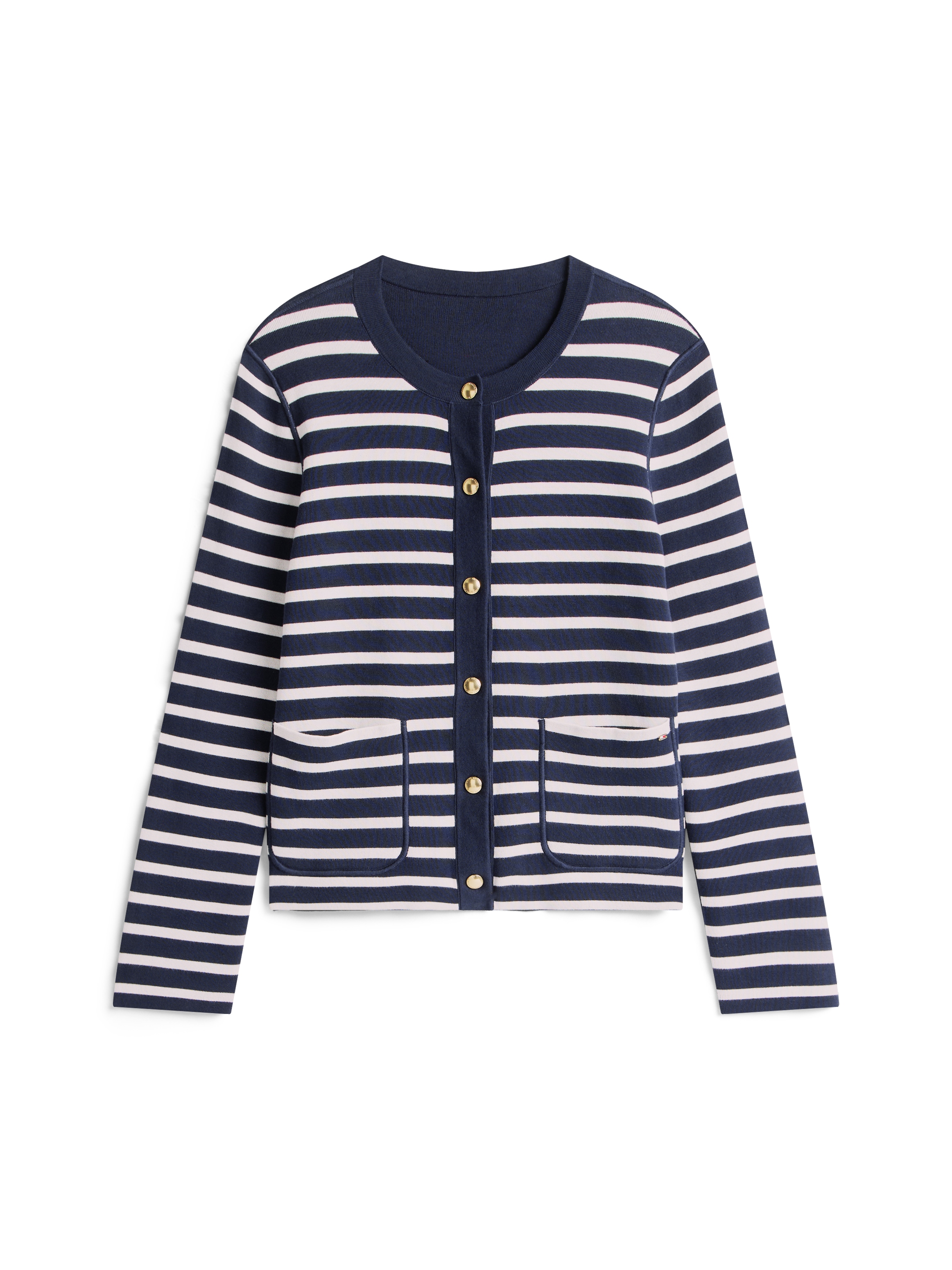 Tommy Hilfiger Strickjacke »CO JERSEY STCH REVERSIBLE CARDI«, mit Wendemöglichkeit