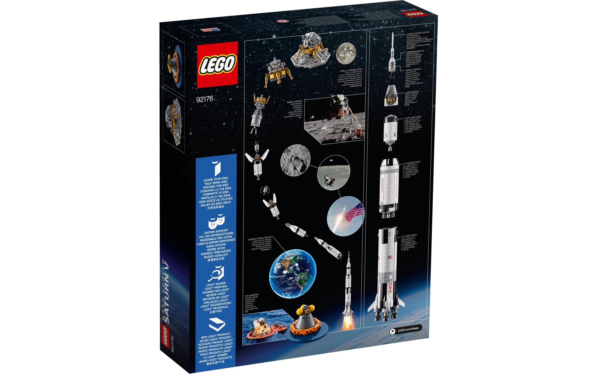 LEGO® Spielbausteine »NASA Apollo Saturn V 92«, (1969 St.)