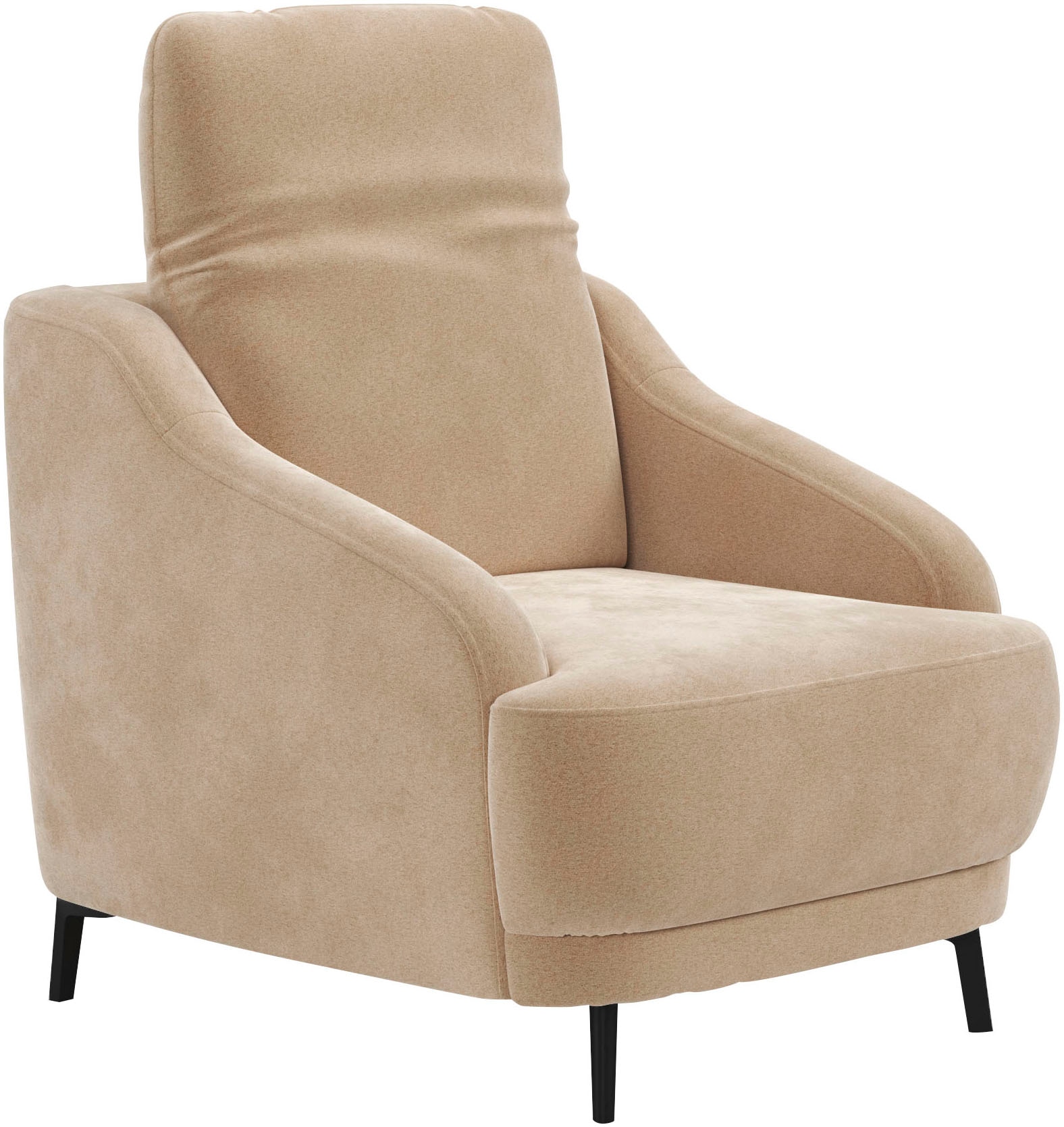 sit&more Sessel »Blues«, (1 St.), mit Metallfüssen, schwarz-matt