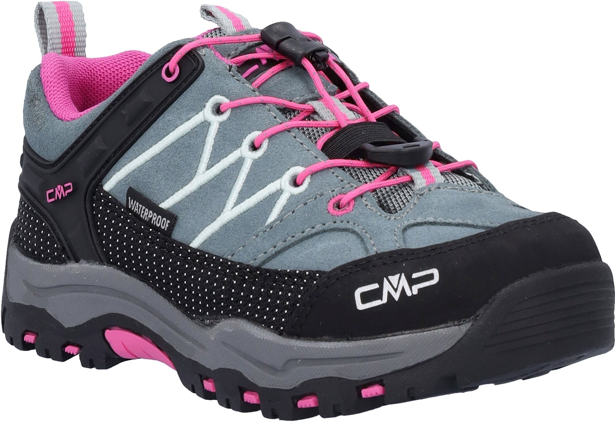 Cmp Mineral Grün, Lila Fluo Outdoorschuh "Kids Rigel Low Wp Trekking Shoes" Wasserdicht