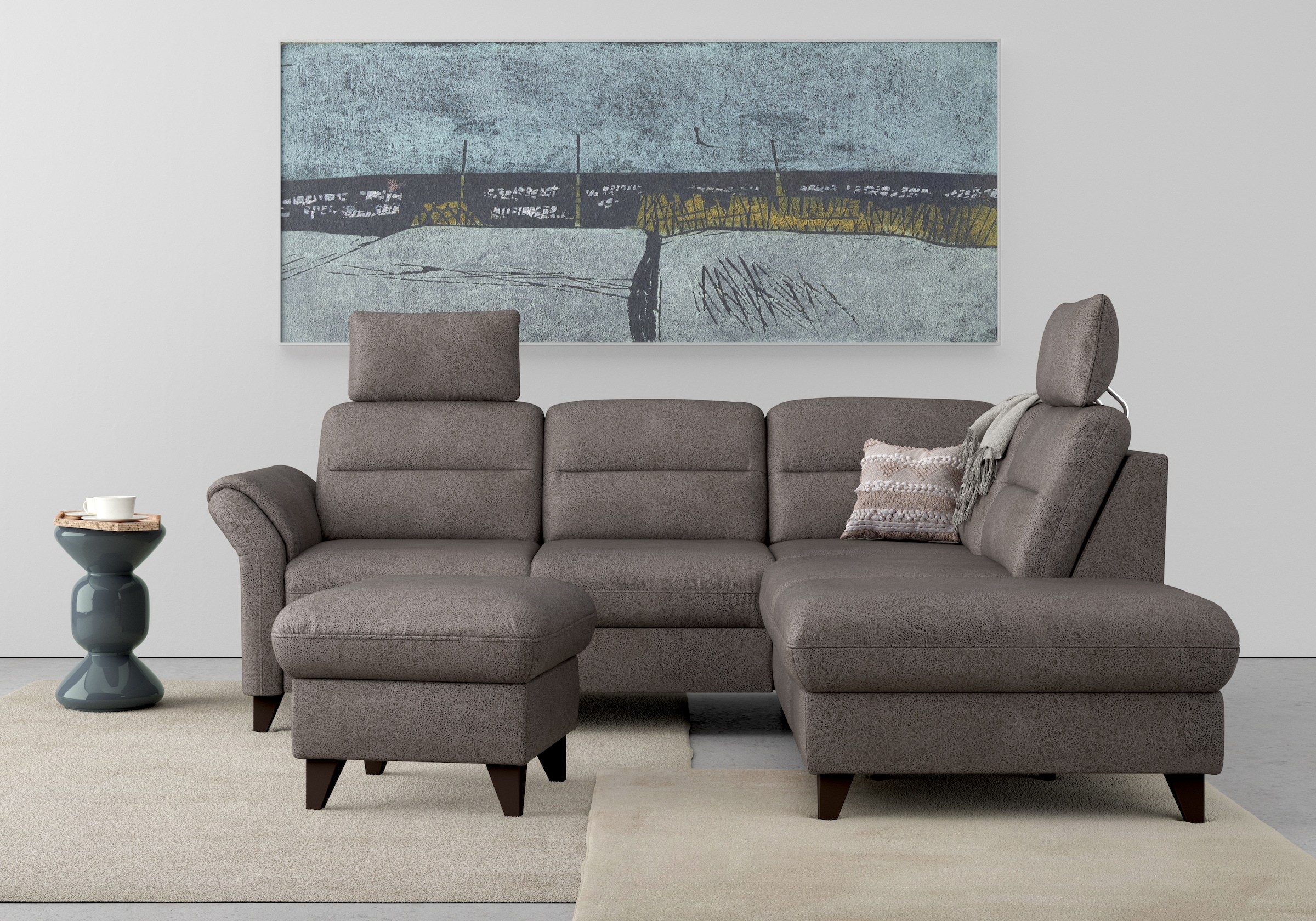 sit&more Stauraumhocker »Mellum«, mit Stauraum und wengefarbenen Holzfüssen
