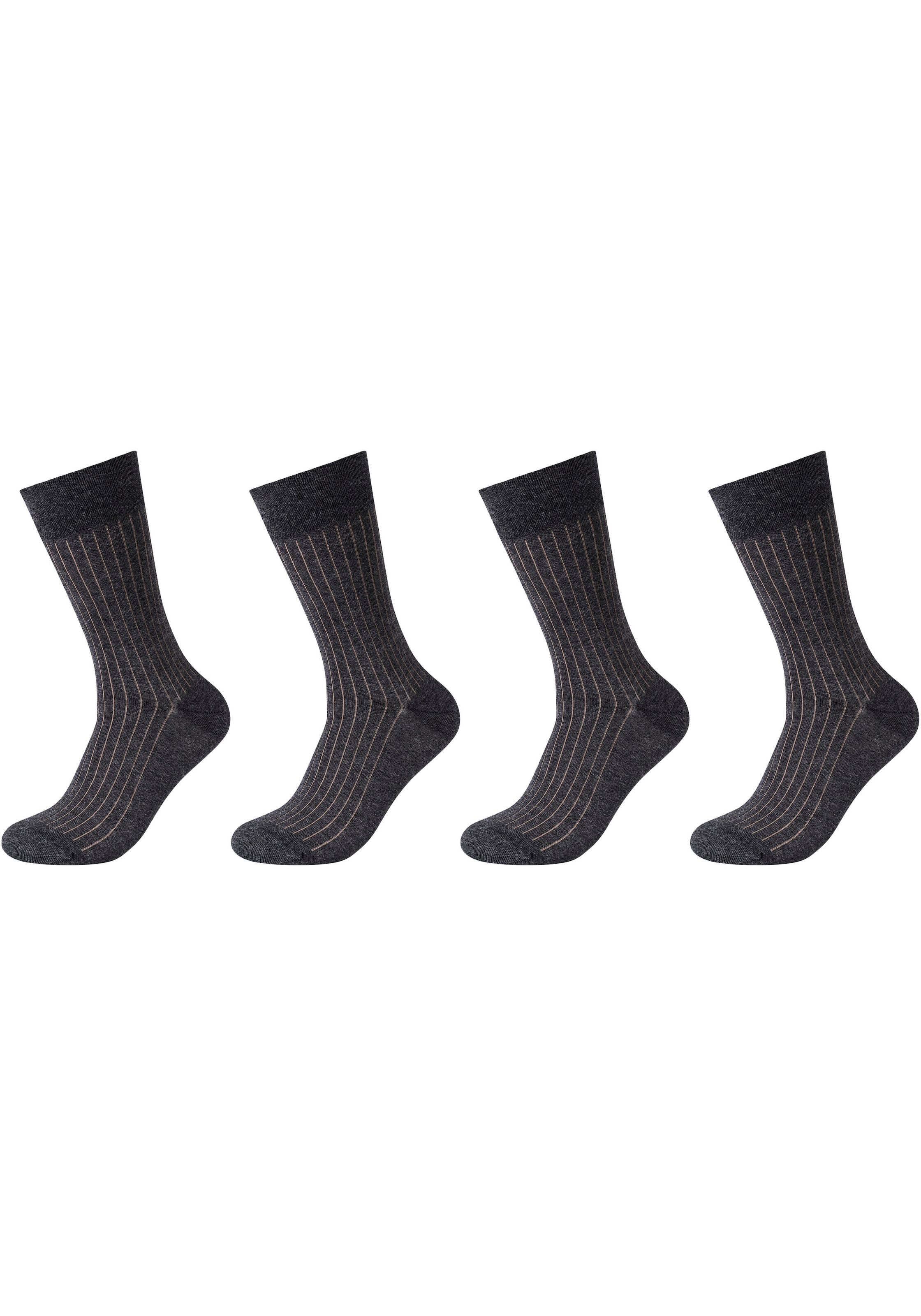 Camano Socken, (Packung, 4 online zweifarbige Paar), | Rippstruktur bestellen Optik: Elegante Jelmoli-Versand feine