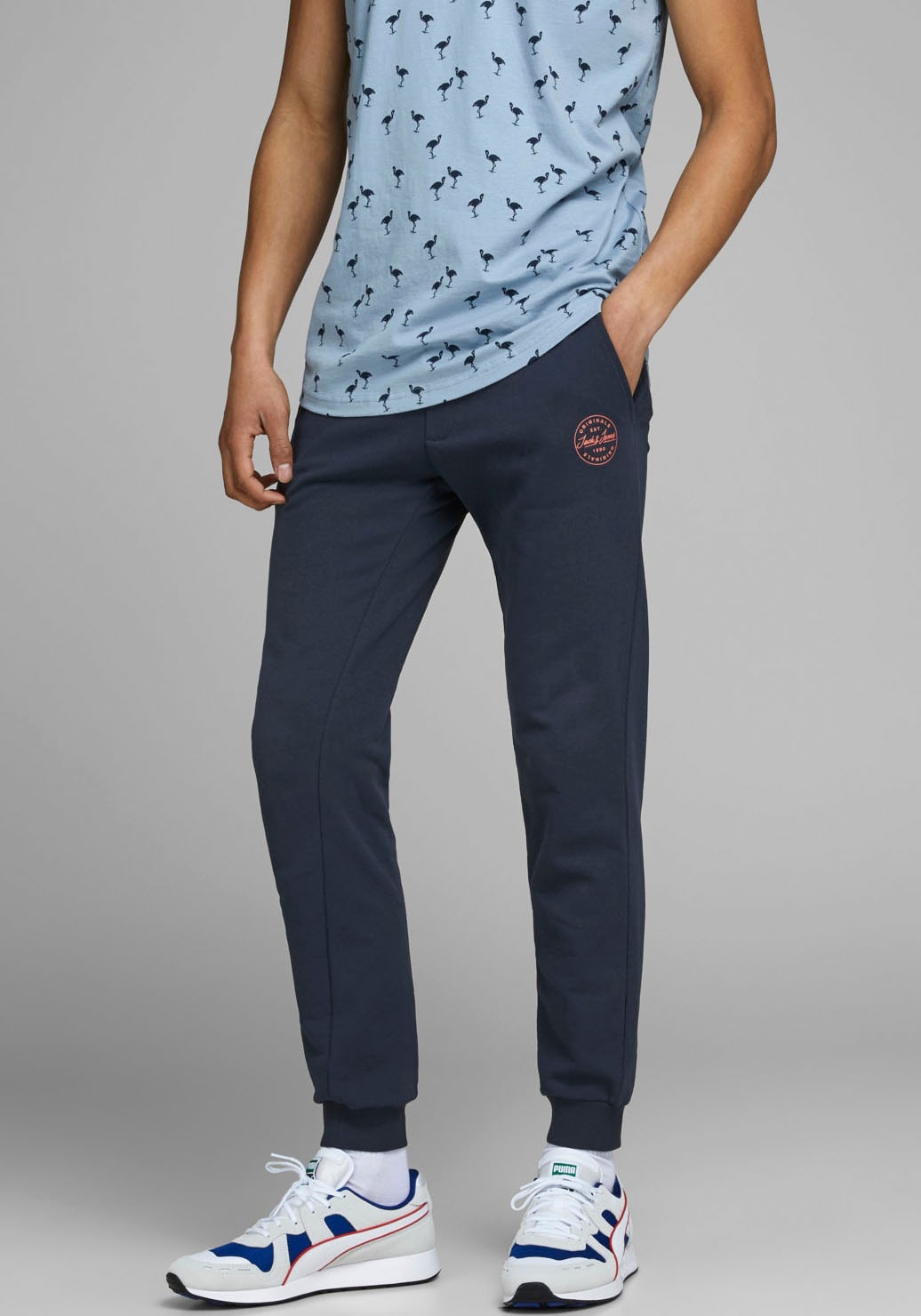 Jack & Jones Sweathose »JPSTGORDON Jogpants mit Kordelzug und bequemem Schnitt« unifarben, modisch, bequem, Baumwolle