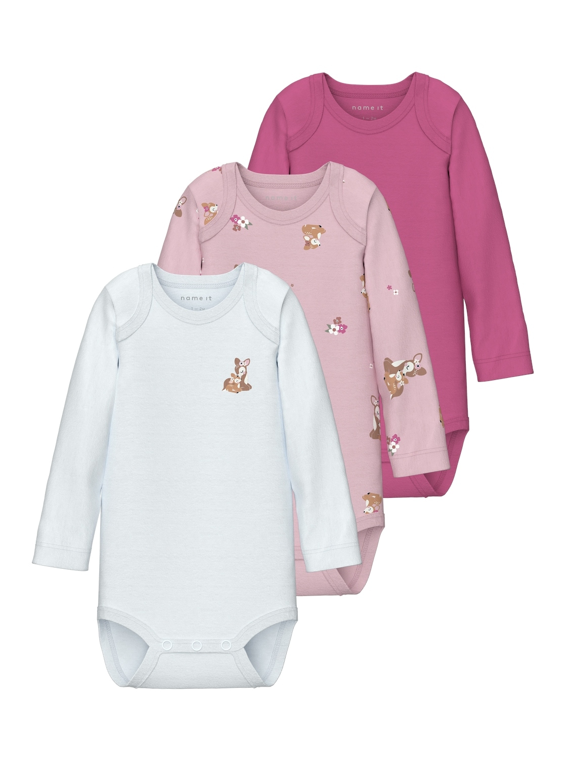 Langarmbody »NBFBODY 3P LS IBIS ROSE DEER NOOS«