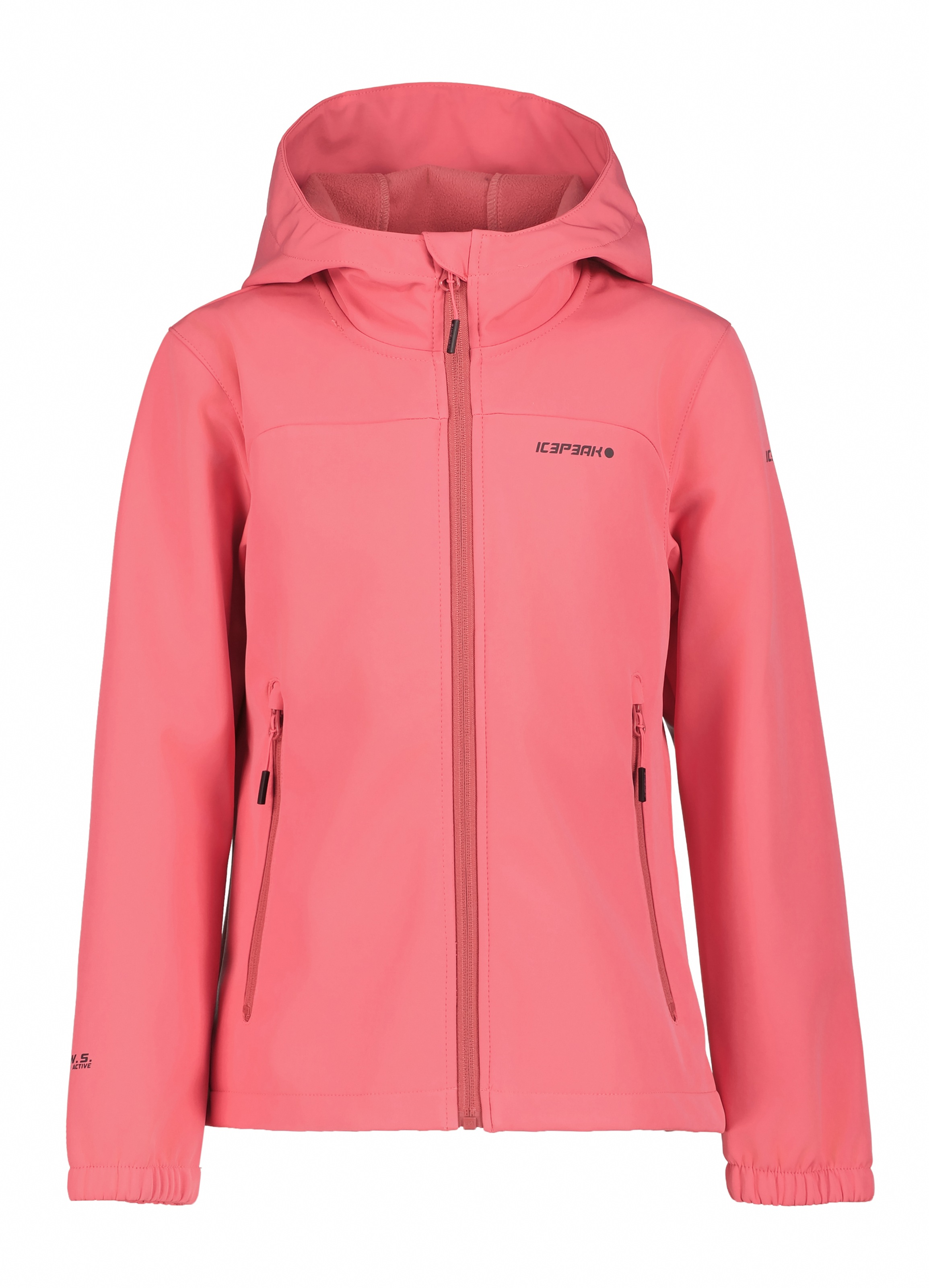 Icepeak Softshelljacke "ICEPEAK KOBRYN JR" mit Kapuze mit Kapuze, gerader Abschluss, atmungsaktiv, wasserabweisend