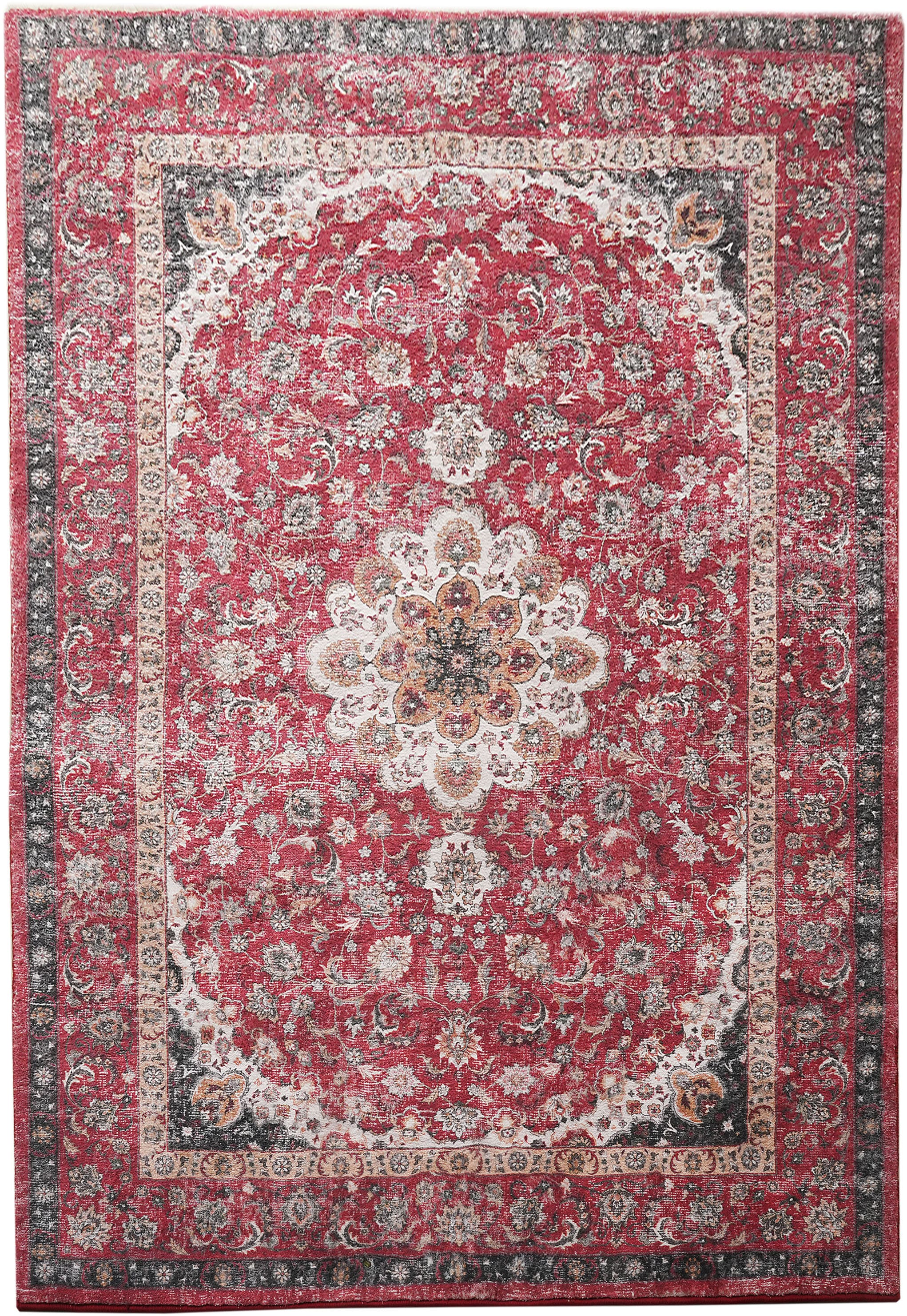 my home Teppich »Omar, Druckteppich, orientalisches Design, mehrfarbig, bedruckt«, rechteckig, 13 mm Höhe, Orient-Optik, Vintage Design, weich, Wohnzimmer, Schlafzimmer