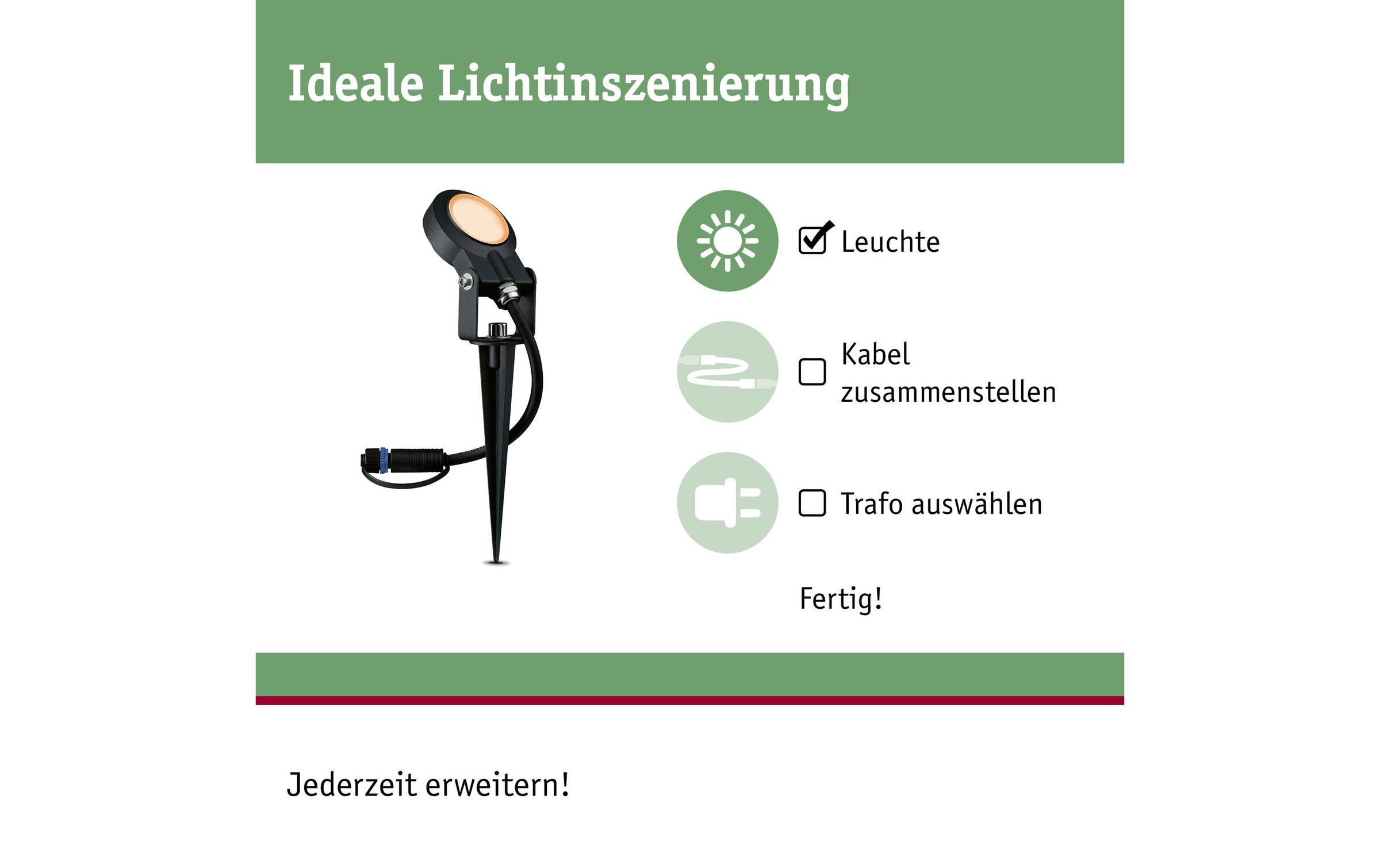 Paulmann Gartenleuchte »Plug & Shine Spot Sting«