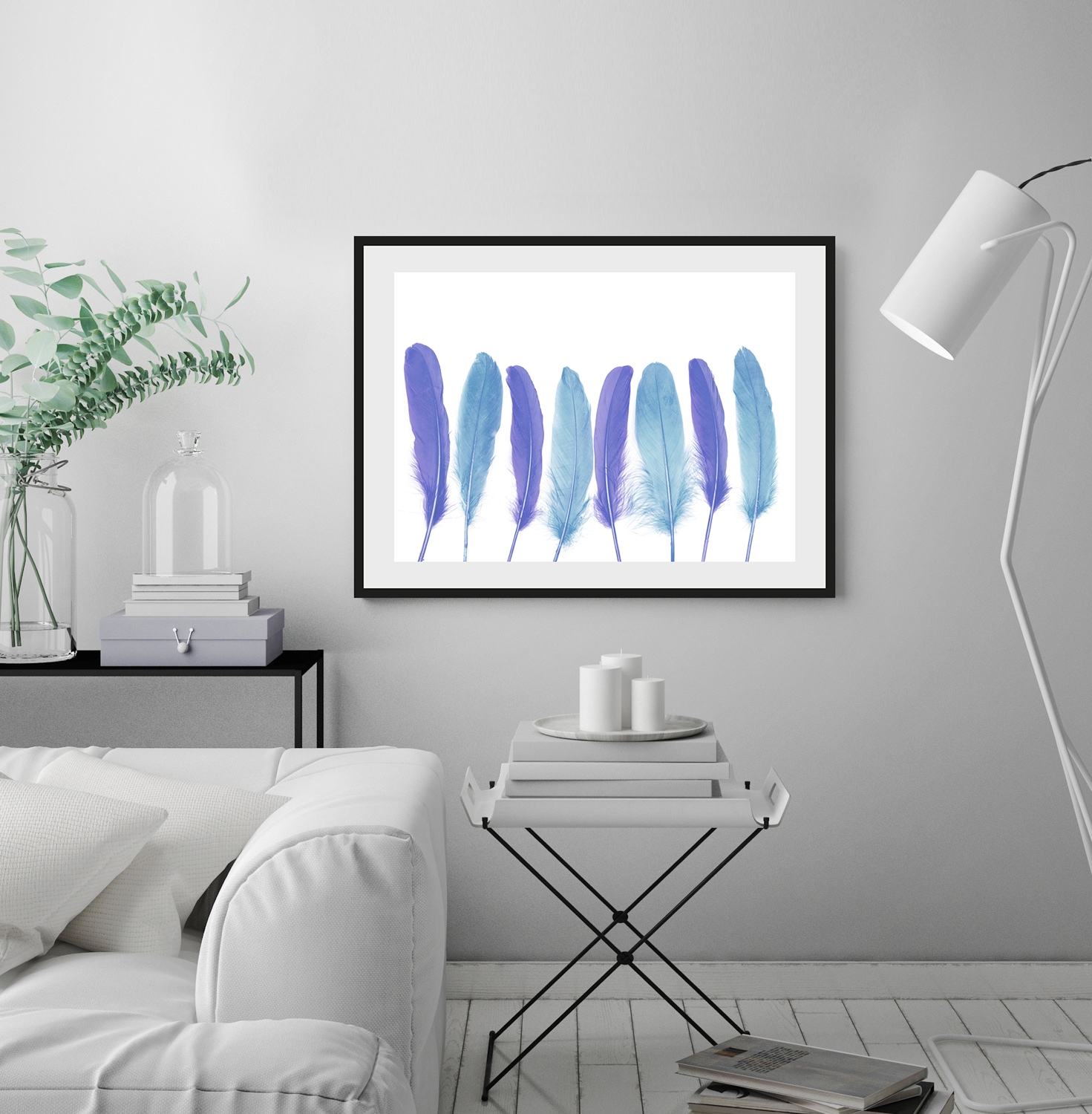 queence Bild "Bello" Federn  Kunst