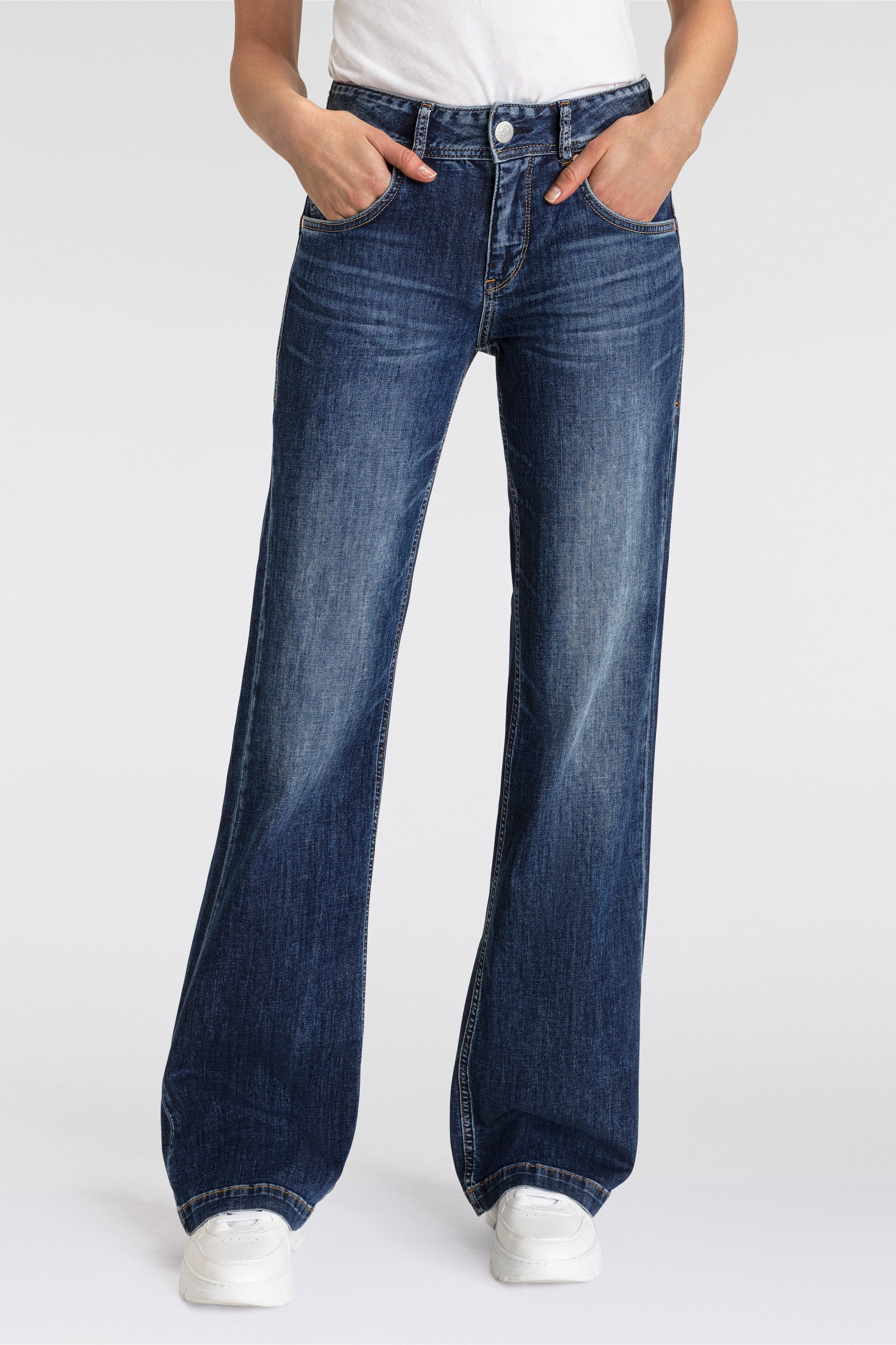 Herrlicher 5-Pocket-Jeans »Edna Denim Light« im Flared Fit