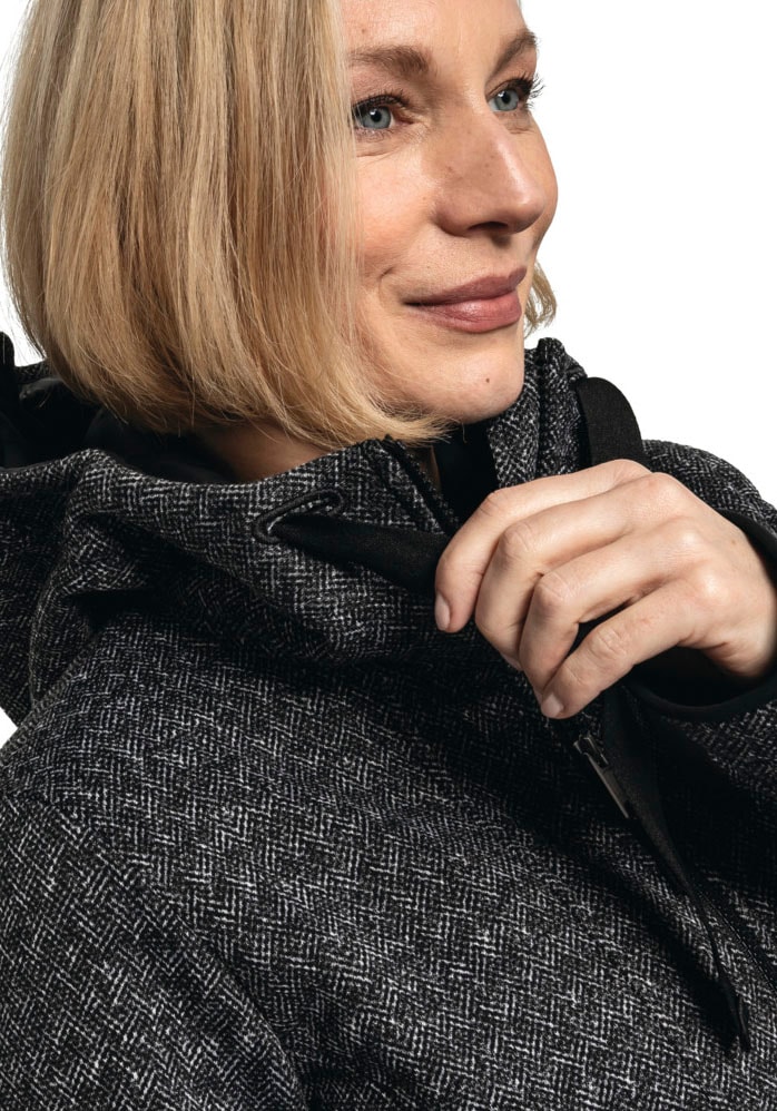 Schöffel Fleecejacke »Fleece Hoody Aurora L«, mit Kapuze, Wärmend, atmungsaktiv Übergangsjacke