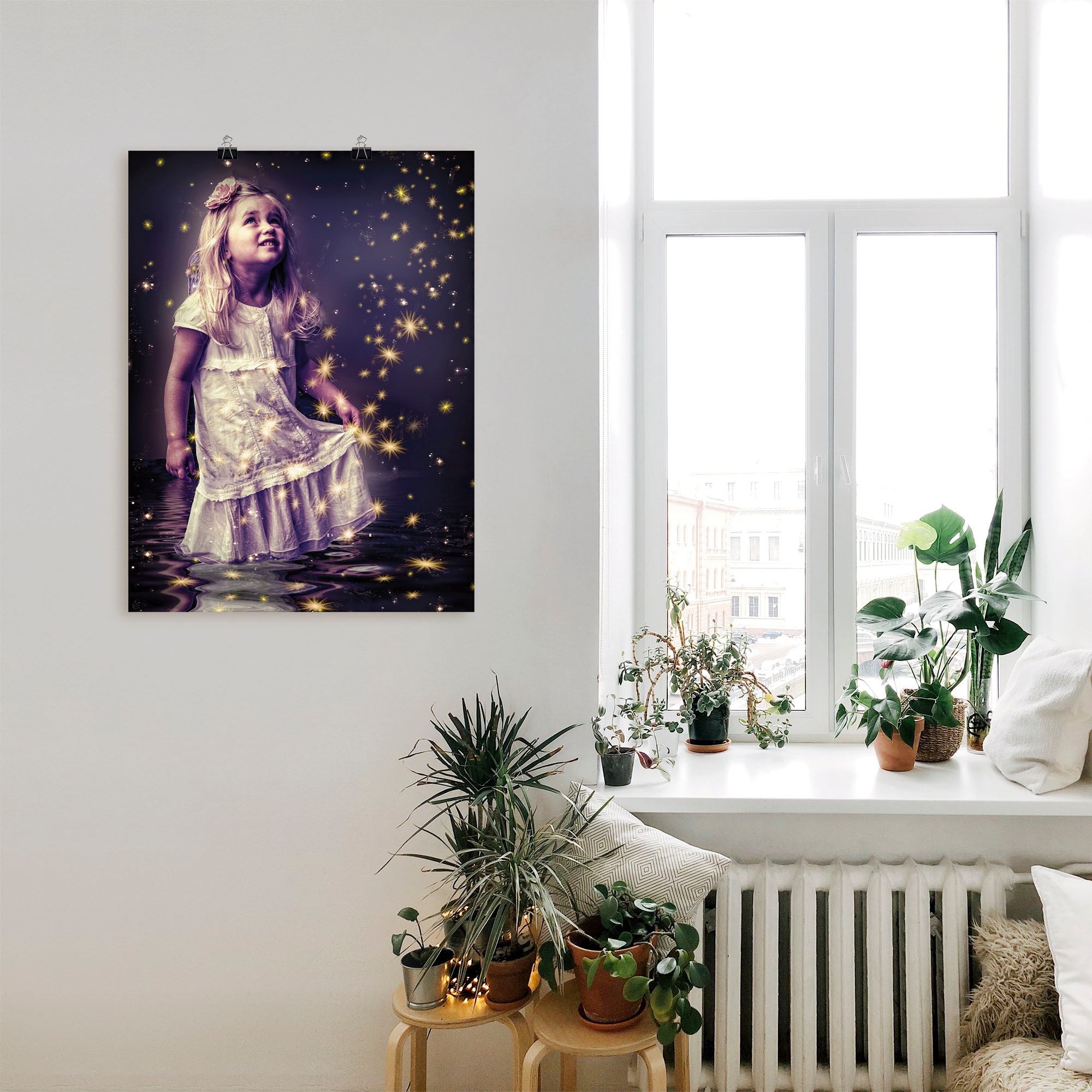 Artland Poster »Märchen - Sterntaler«, Geschichten & Märchen, (1 St.), als Alubild, Leinwandbild, Wandaufkleber oder Poster in versch. Grössen