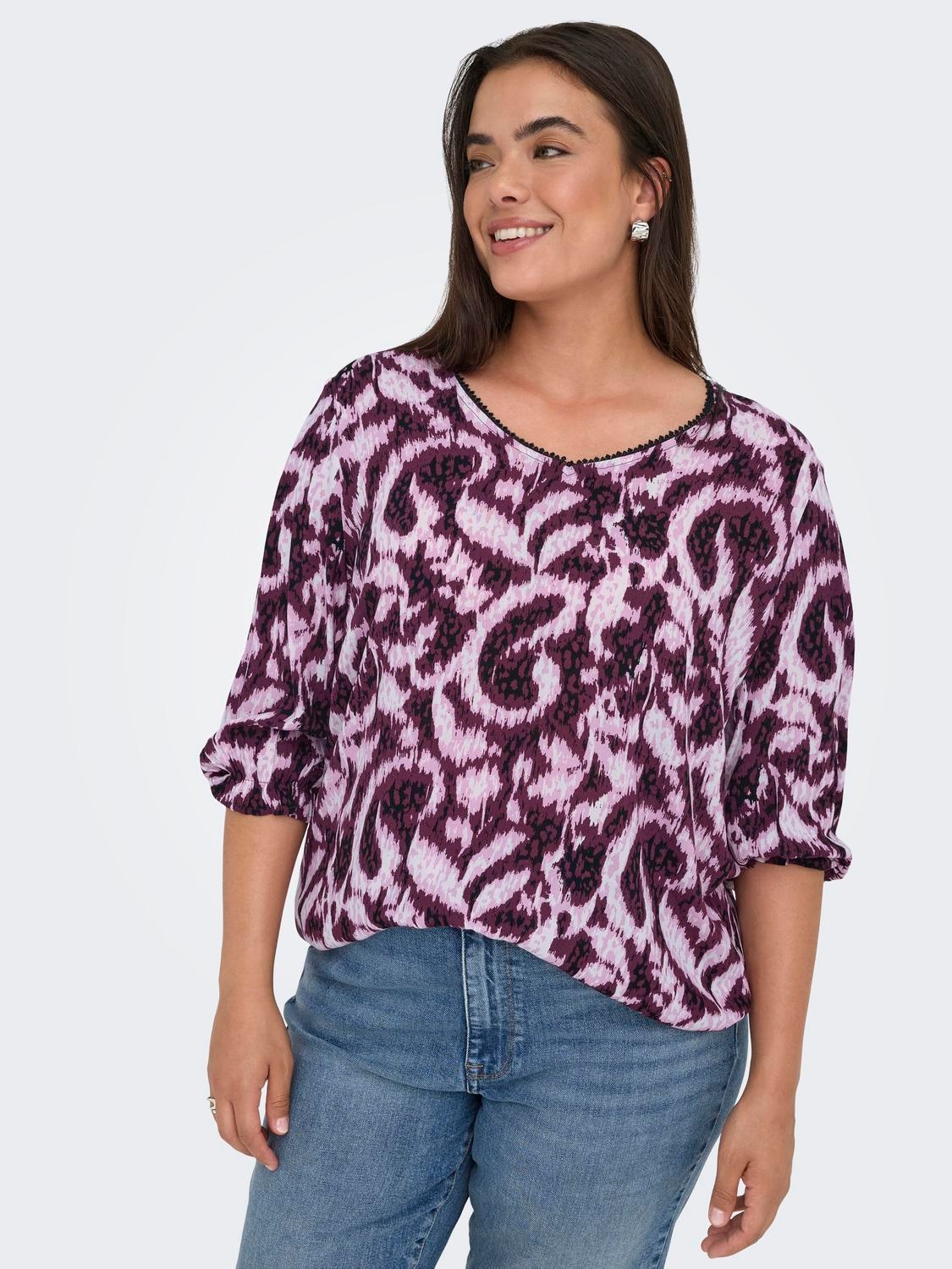ONLY CARMAKOMA Shirtbluse »CARTYLA LIFE 3/4 BLOUSE AOP«
