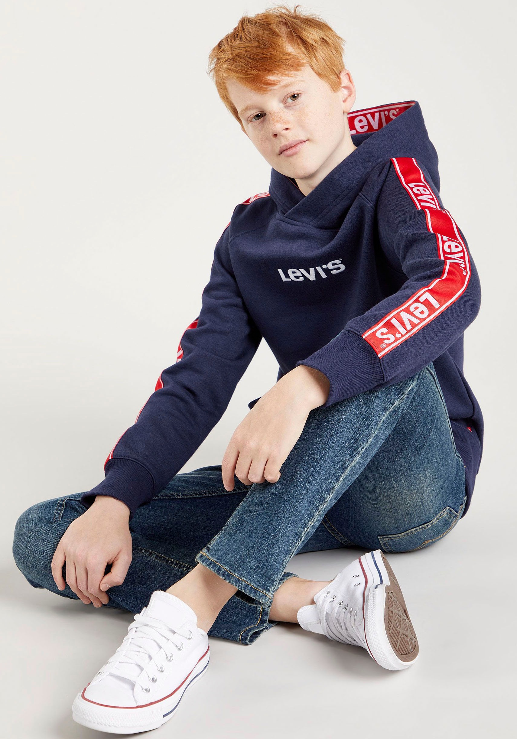 Levi's® Kids Kapuzensweatshirt »LOGO TAPING PULLOVER HOODIE«, for BOYS