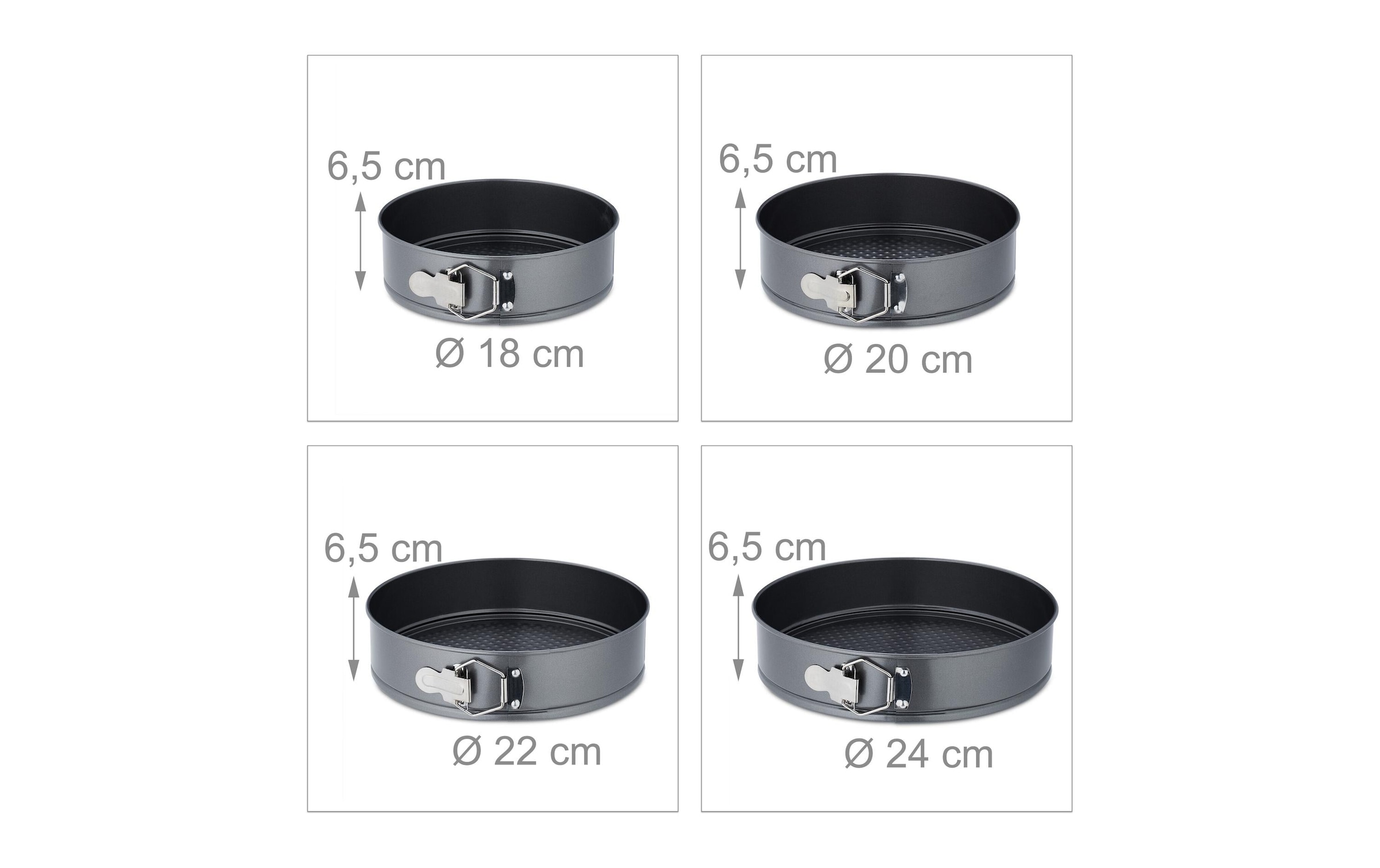 relaxdays Springform »18 cm/ 20 cm/ 22 cm/ 24 cm«