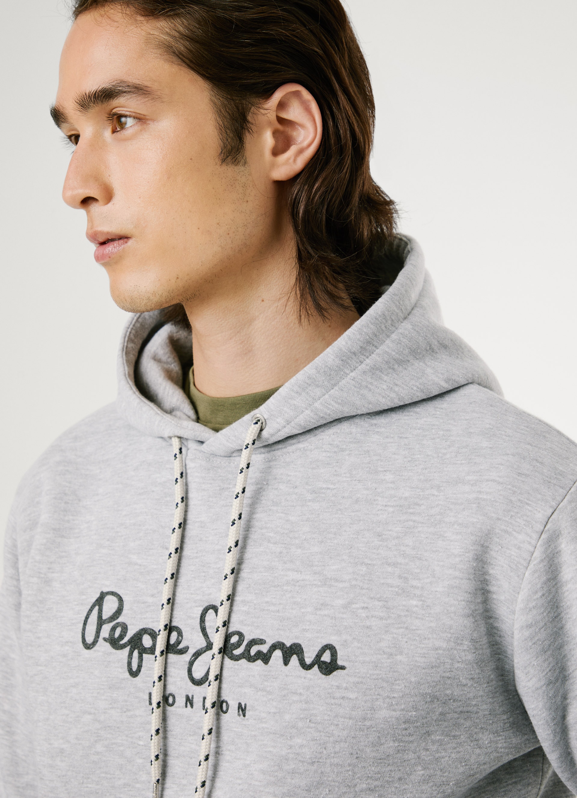 Pepe Jeans Hoodie »MACBETH MELANGE«, Regular Fit mit Kordelzug