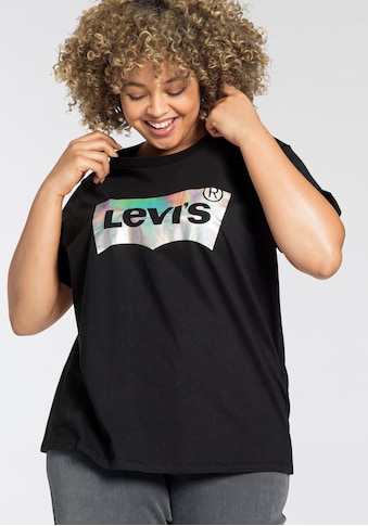 Levi's® Plus Kurzarmshirt »PL PERFECT TEE«, Markenlogo im holografischen Look kaufen