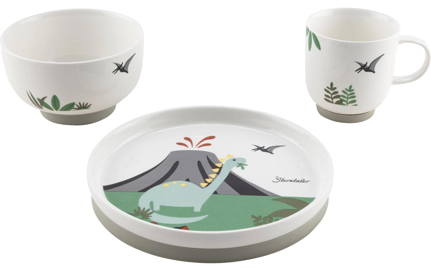Sterntaler® Kindergeschirr-Set »Porzellan Dino Rexi«