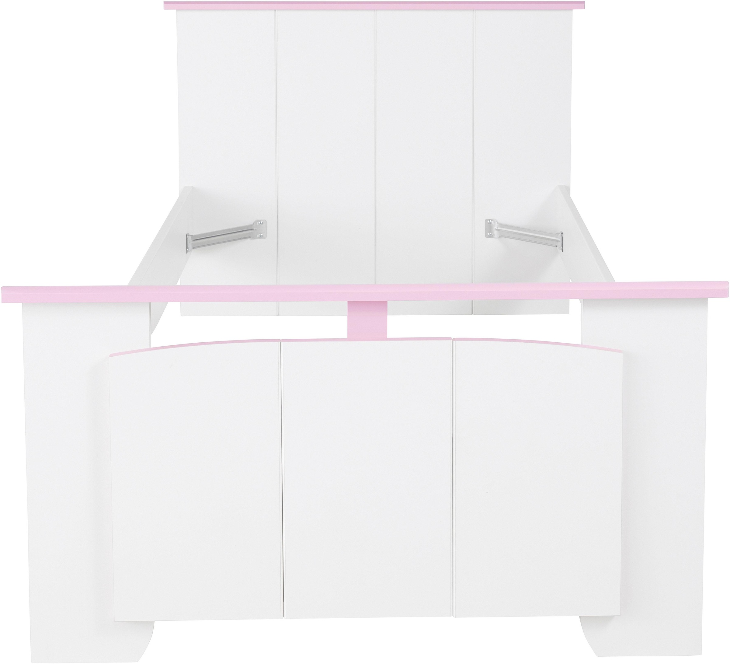 Parisot Jugendzimmer-Set »Biotiful«, (Set, 4 tlg., Bett, Nachttisch, Schrank, Kommode, Schreibtisch), mit 3-trg. Kleiderschrank