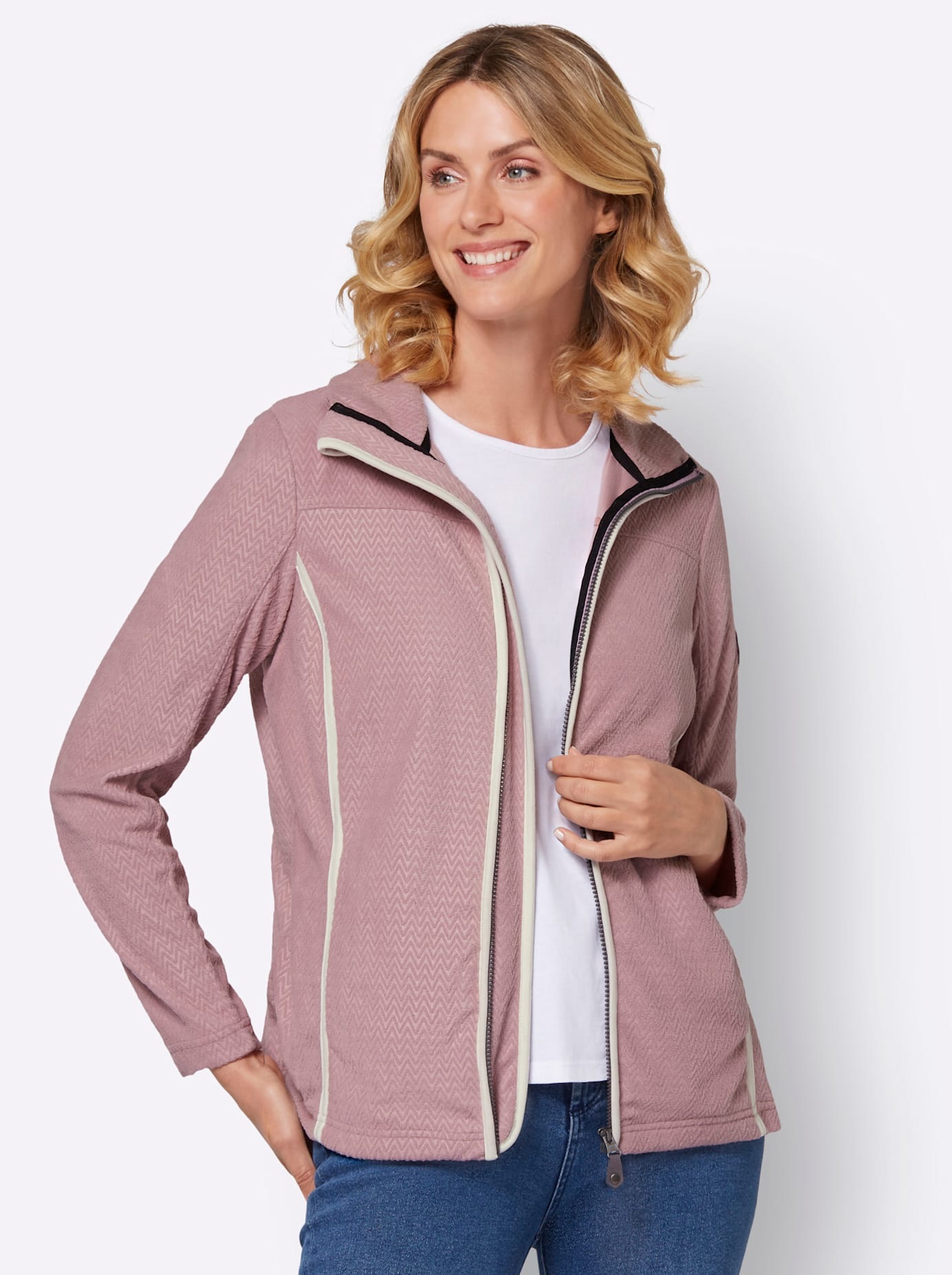 Winterjacke newest grau-rosa Casual-Look