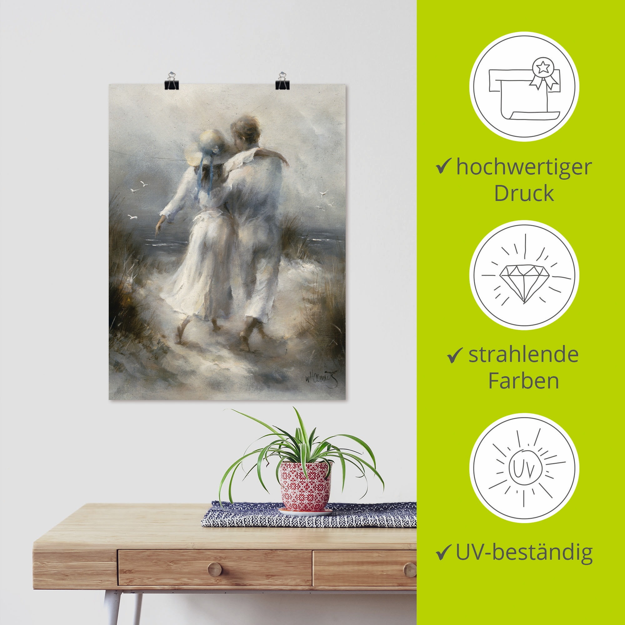 Artland Wandbild »Romantik«, Paar, (1 St.), als Leinwandbild, Poster, Wandaufkleber in verschied. Grössen