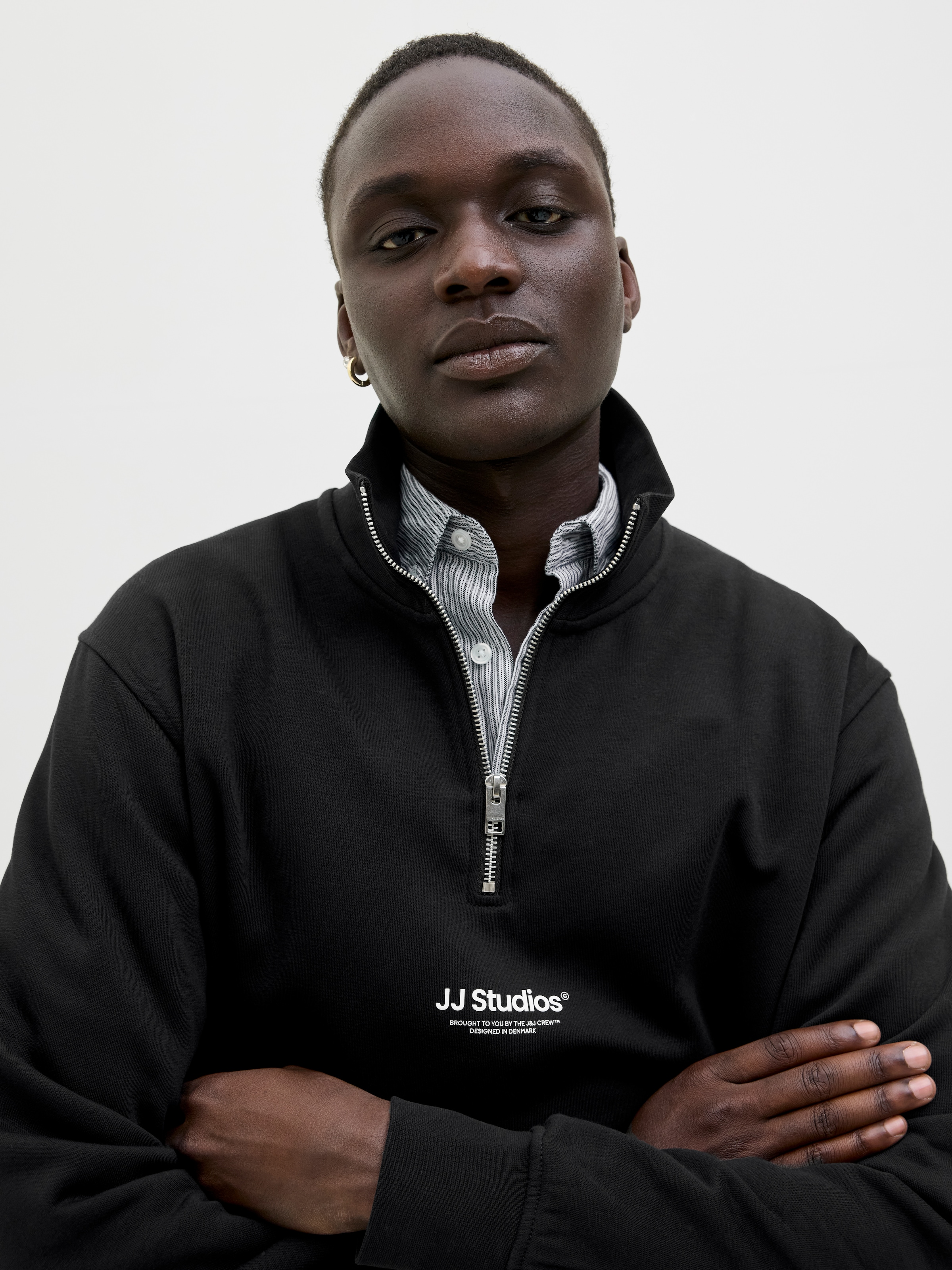 Jack & Jones Sweatshirt »JJESOHO SWEAT QUARTER ZIP HN NOOS«, mit Print