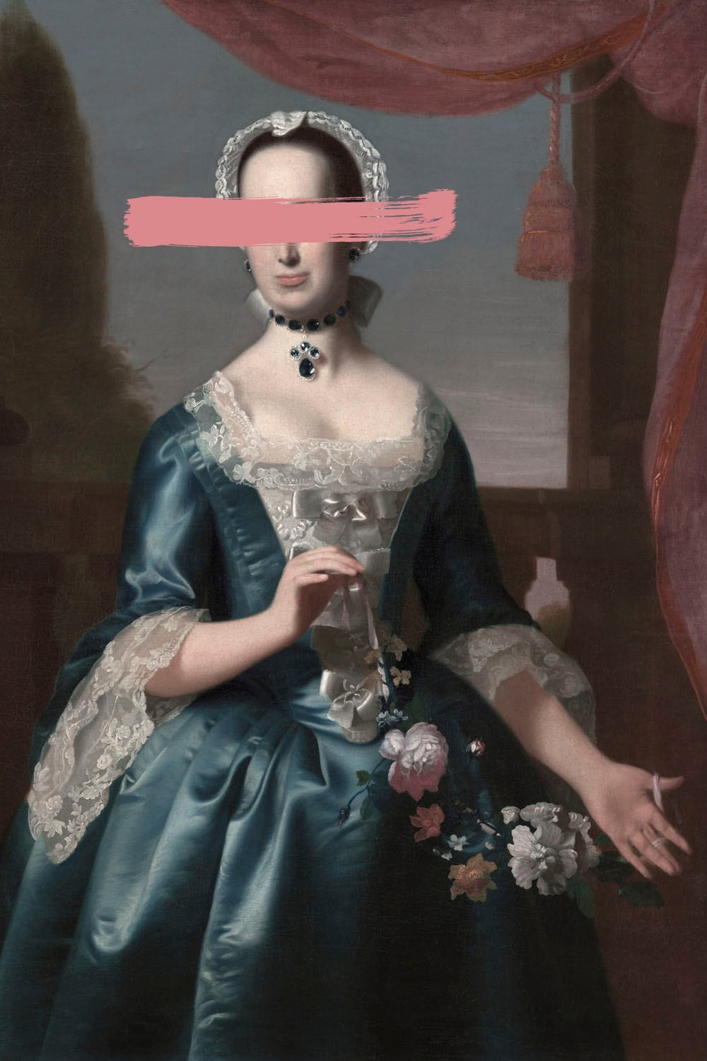 queence Acrylglasbild "Frau mit Farbklecks" Bilder von Frauen Formen Frau Gemälde Historische Persönlichkeiten Kunst Fine Art-Print in Galeriequalität