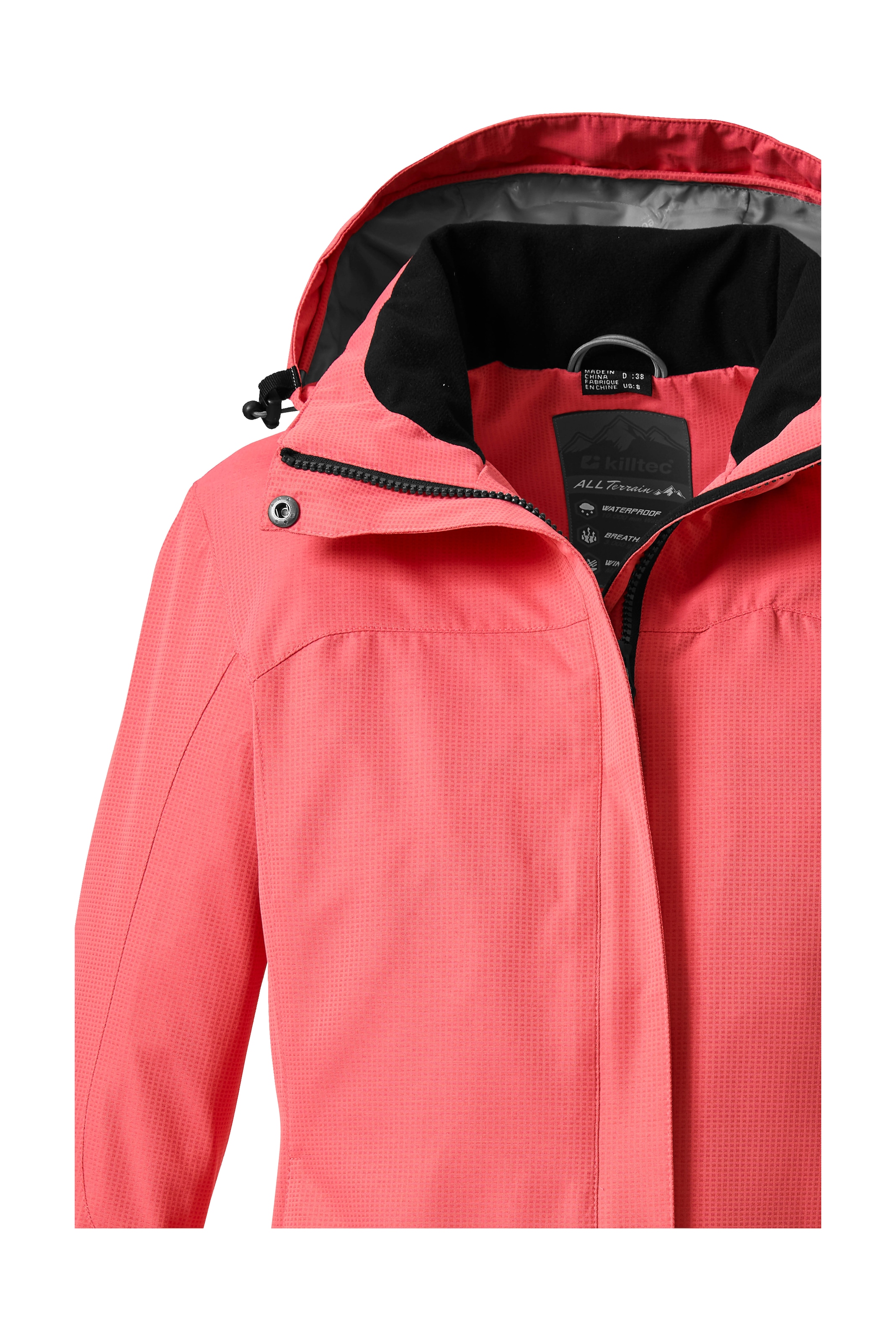 Killtec Outdoorjacke »Inkele«, Damenjacke mit abnehmbarer Kapuze, wind- und wasserdicht, atmungsaktiv