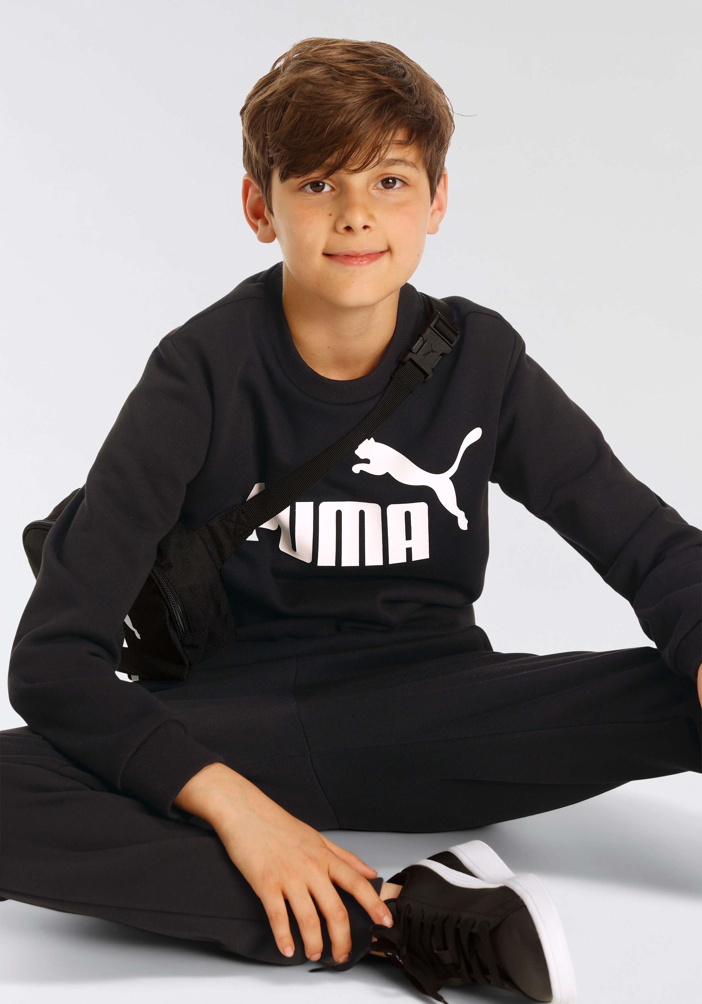 PUMA Trainingsanzug »NO.1 LOGO SWEAT SUIT FL B«, (Set, 2 tlg.)