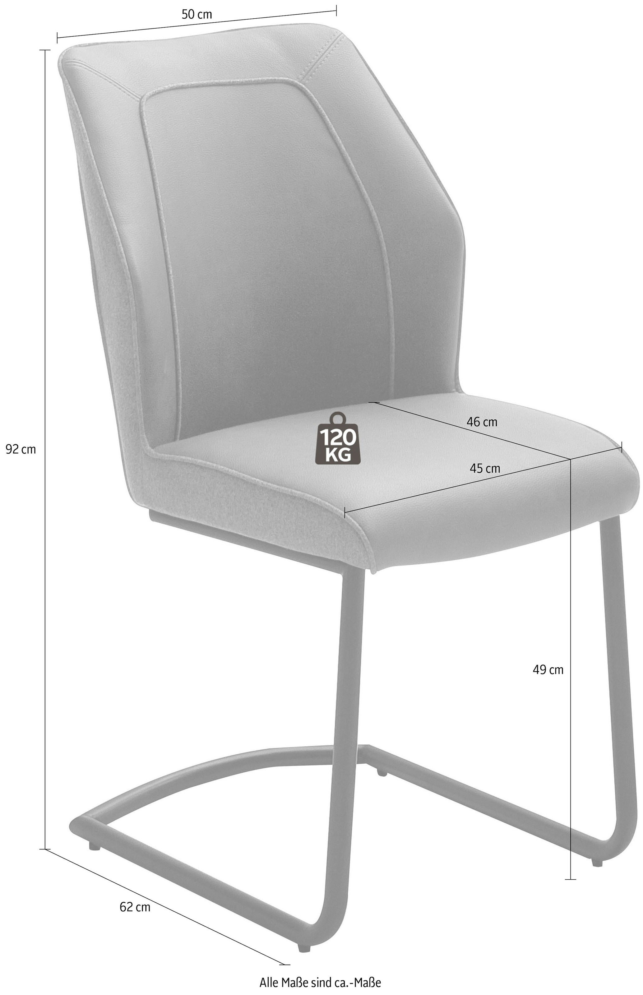 MCA Stoffbezug Stuhl 120 bis kaufen Esszimmerstuhl St., belastbar furniture Flachgewebe-Kunstleder, 2 Materialmix Kunstleder, und | Kg »Aberdeen«, Jelmoli-Versand online (Set),