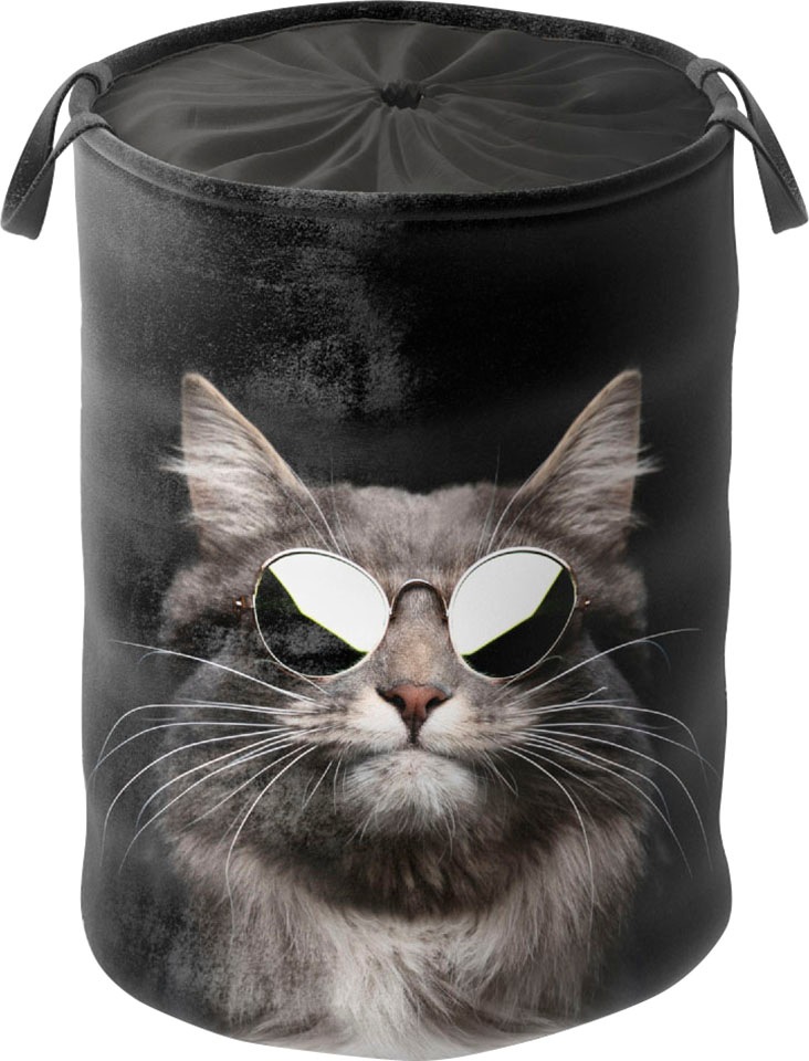 »Cool Preisen Deckel günstigen Cat«, mit Farben, kräftige | Wäschekorb Oberfläche, Sanilo zu samtweiche shoppen Jelmoli-Versand