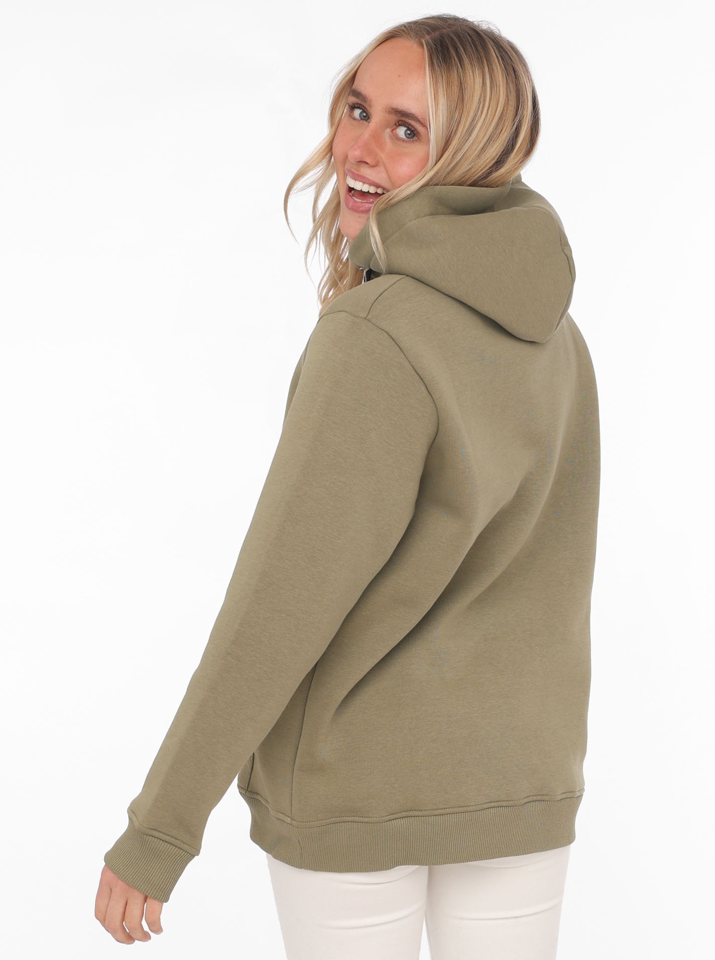 Zwillingsherz Hoodie, mit "Wild at Heart"-Aufdruck und Bindebänder in Leo-Optik