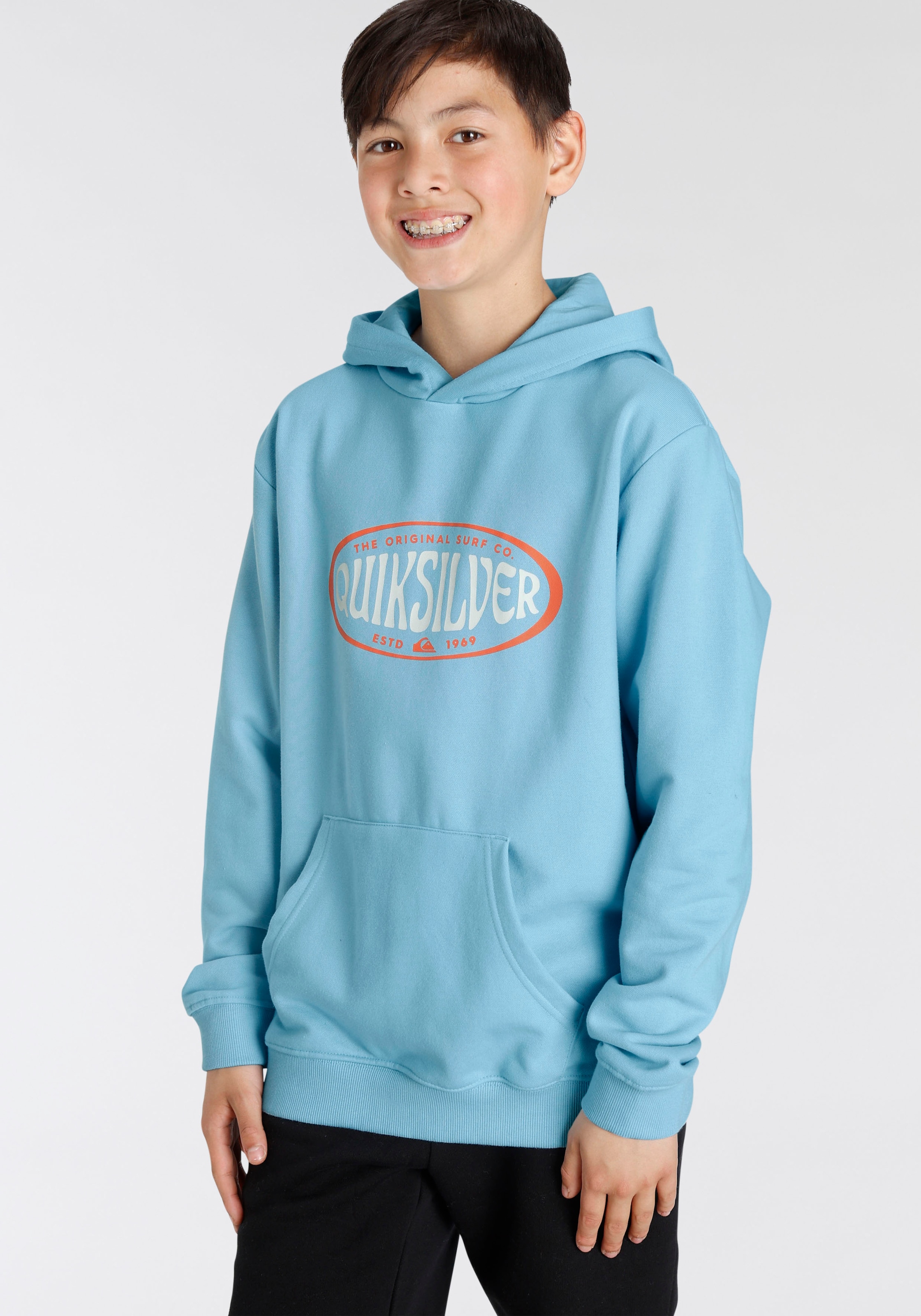 kaufen günstig Kapuzensweatshirt Hoodie | Quiksilver »Jungen ✵ Logodruck« mit Jelmoli-Versand