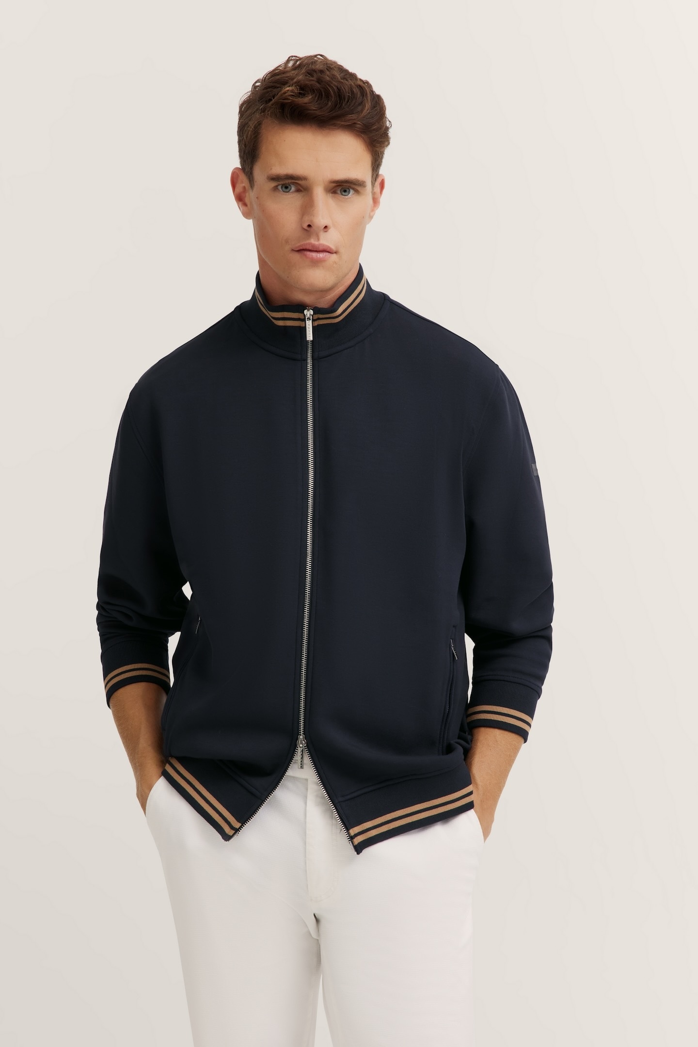 bugatti Sweatjacke mit Reissverschluss
