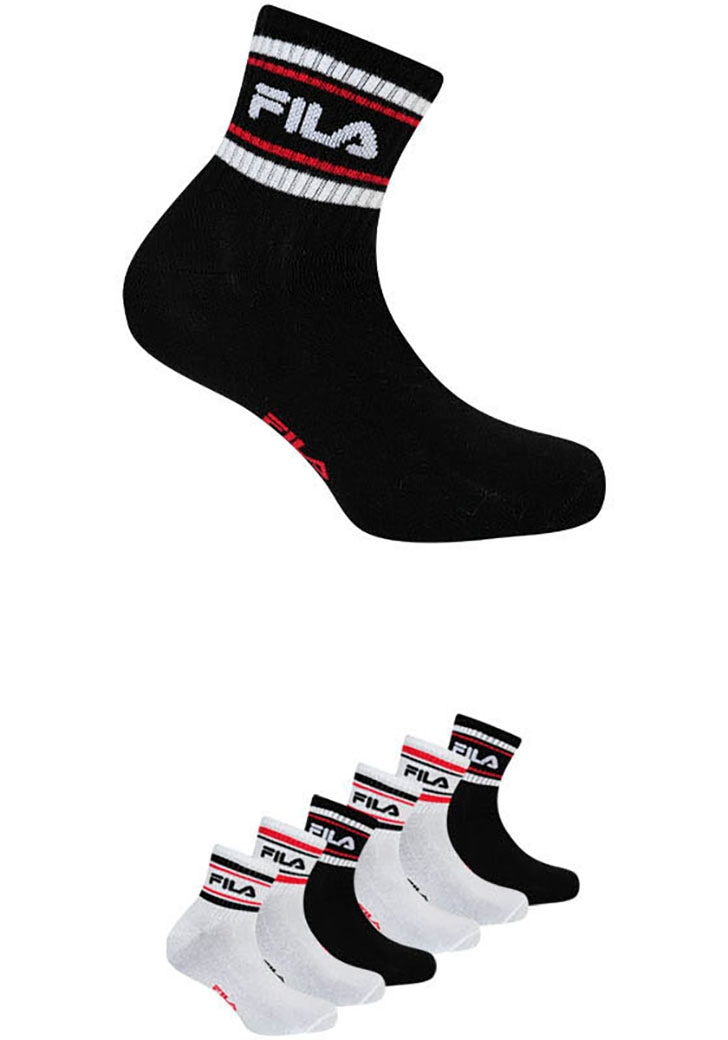 Fila Freizeitsocken »MAN LIFESTYLE QUARTER SOCKS« 6 Stk. tlg. mit auffälligem Logoschriftzug
