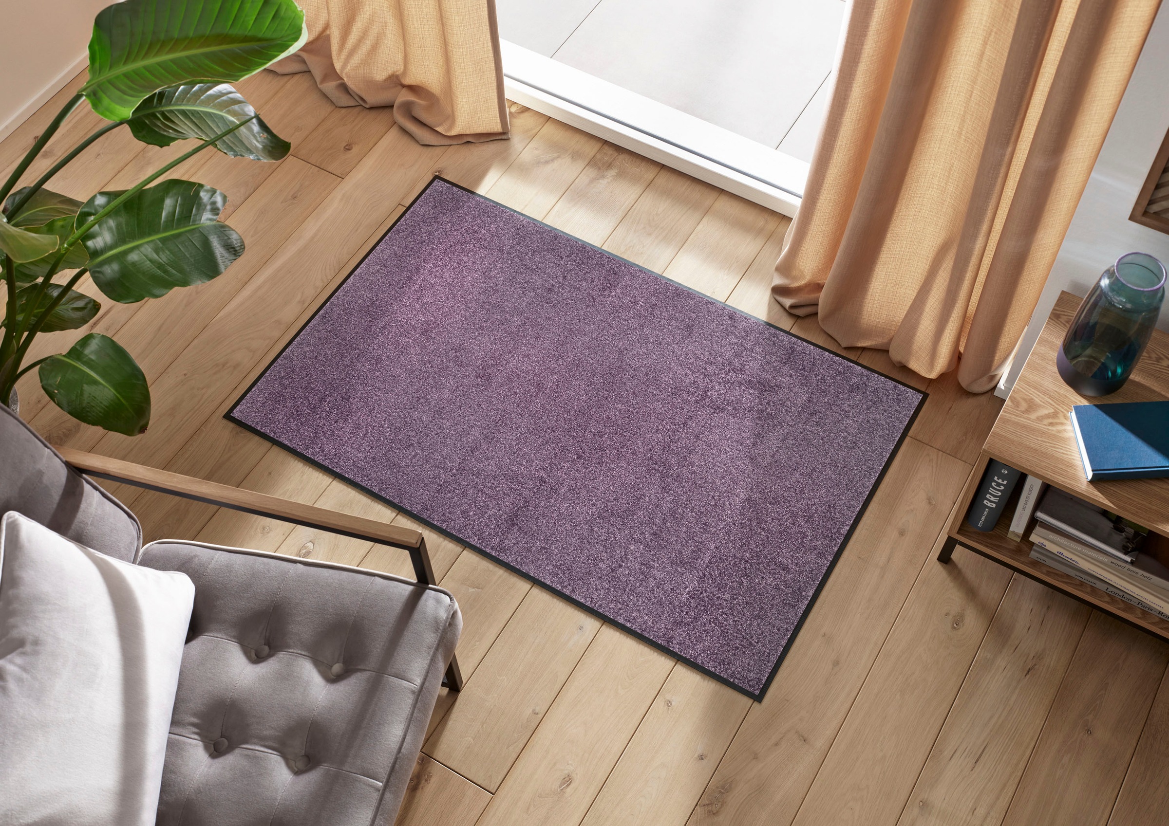 wash+dry by Kleen-Tex Fussmatte »Trend Uni, Schmutzfangmatte, waschbar«, rechteckig, 7 mm Höhe, rutschhemmend, In- und Outdoor geeignet, auch als Läufer erhältlich