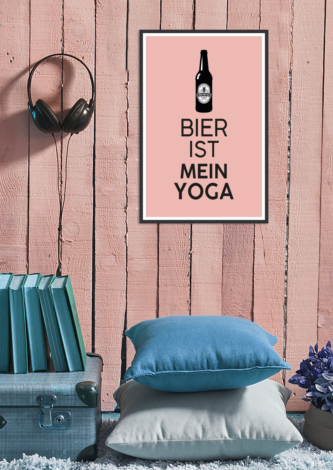 »Bier Yoga«, Shop Metallbild Sprüche, im ❤ entdecken (1 queence Jelmoli-Online St.)