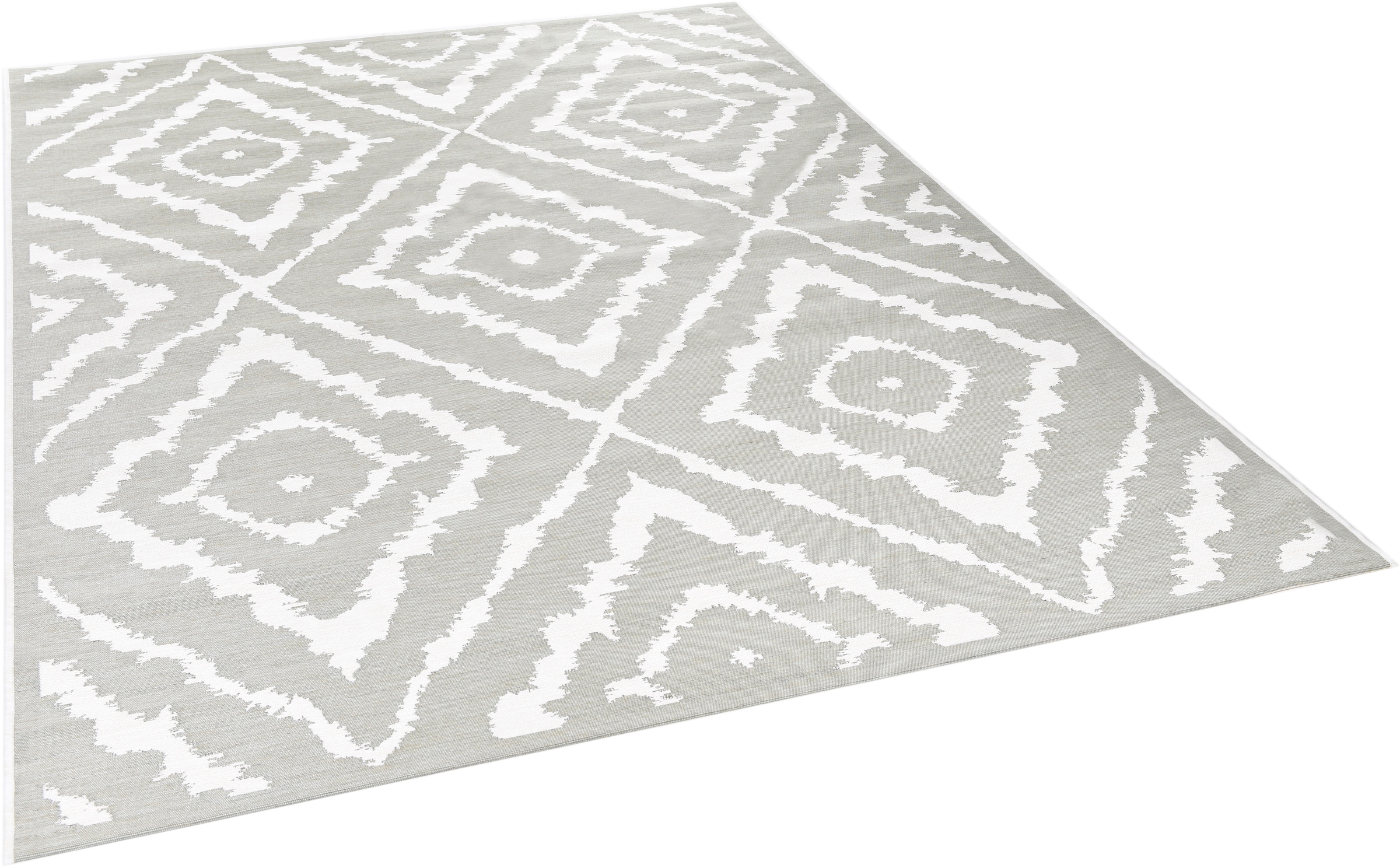 TOM TAILOR HOME Teppich »Garden Pattern«, rechteckig, 3 mm Höhe, Flachgewebe, modernes Rauten Design, In- und Outdoor geeignet
