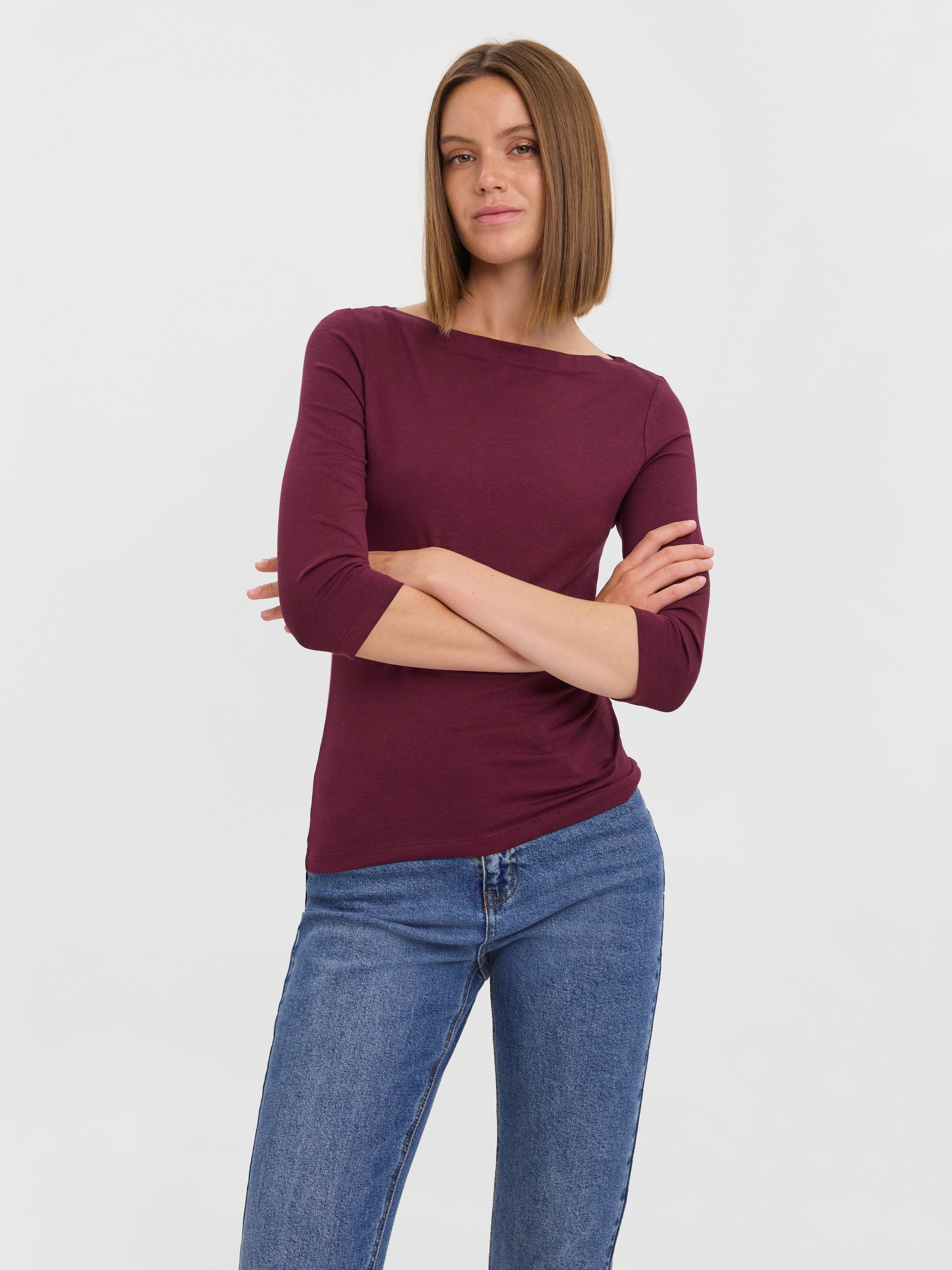 Vero Moda 3/4-Arm-Shirt »VMPANDA MODAL 3/4 TOP JRS NOOS« Baumwollmischung, regular fit