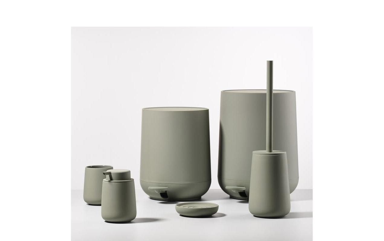 Zone Denmark - Nova - Pattumiera Da Bagno, Diametro 20,5 Cm, Altezza 23,5 Cm, Capacità 3 Litri, Verde Matcha
