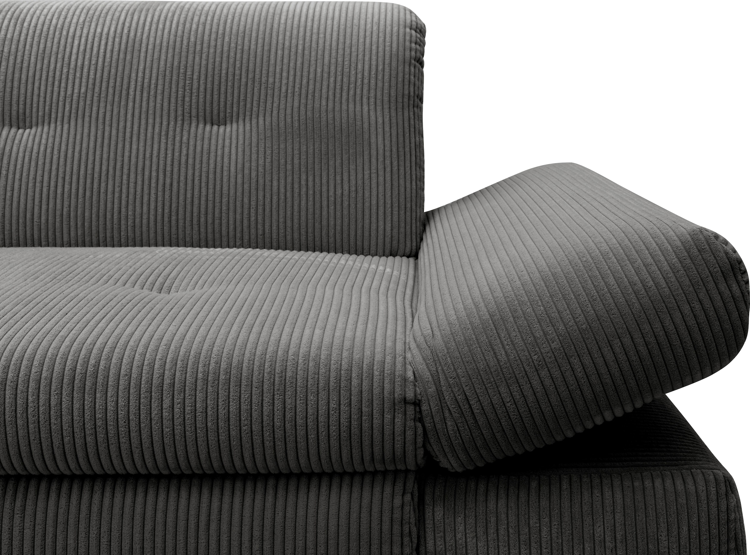 DOMO collection Ecksofa »Moric B/T/H 300/172/80 cm, auch in Cord, L-Form«, XXL-Format, wahlweise auch mit Bettfunktion und Armverstellung