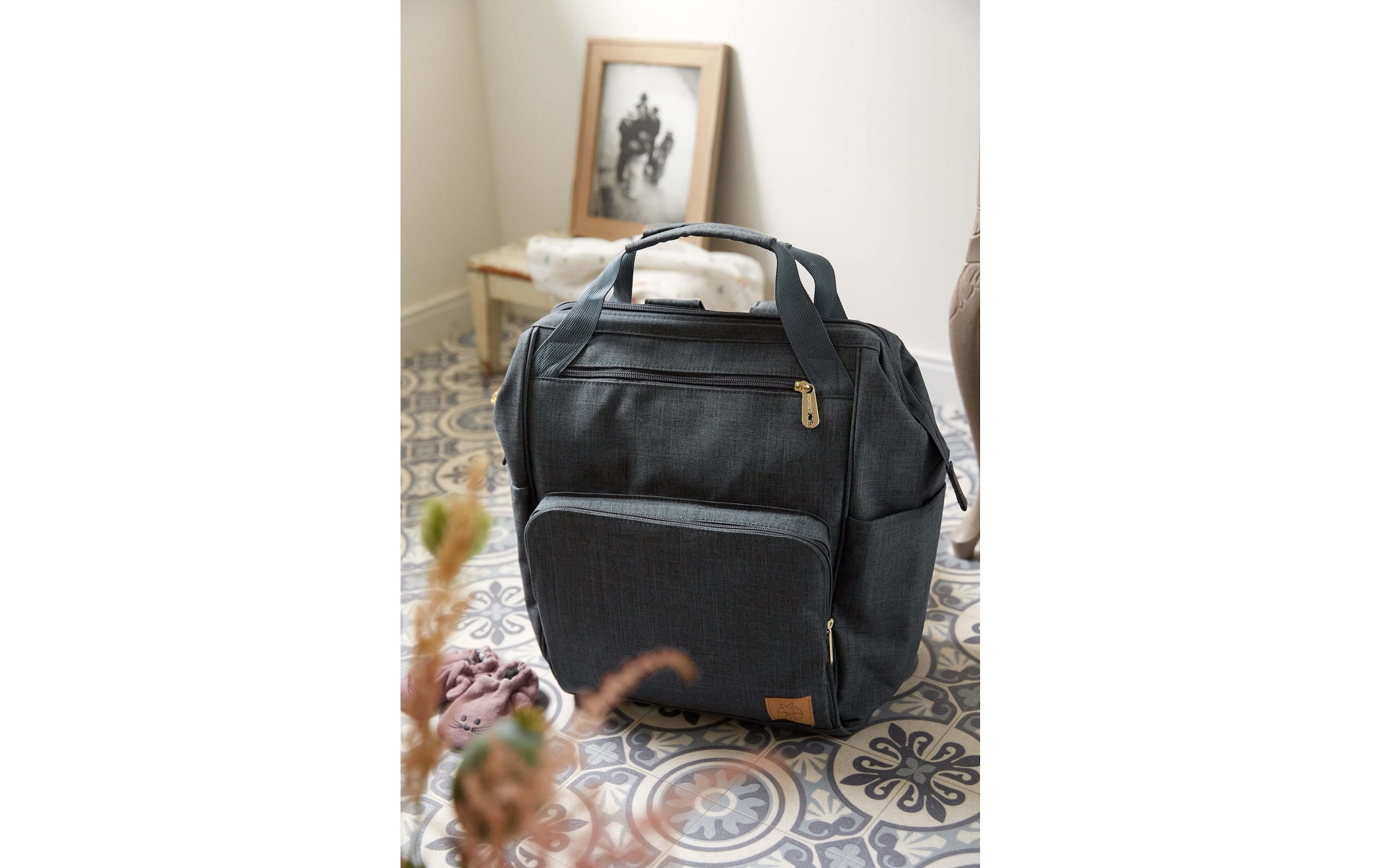 LÄSSIG Wickelrucksack »Glam Goldfarbenie Anthracite«