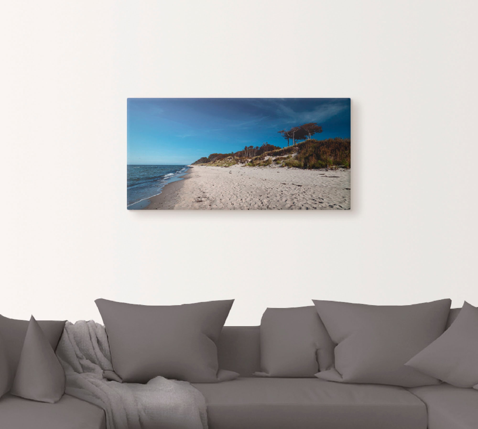 Artland Wandbild »Am Weststrand- Ostsee - Darss«, Strand, (1 St.), als Leinwandbild in verschied. Grössen