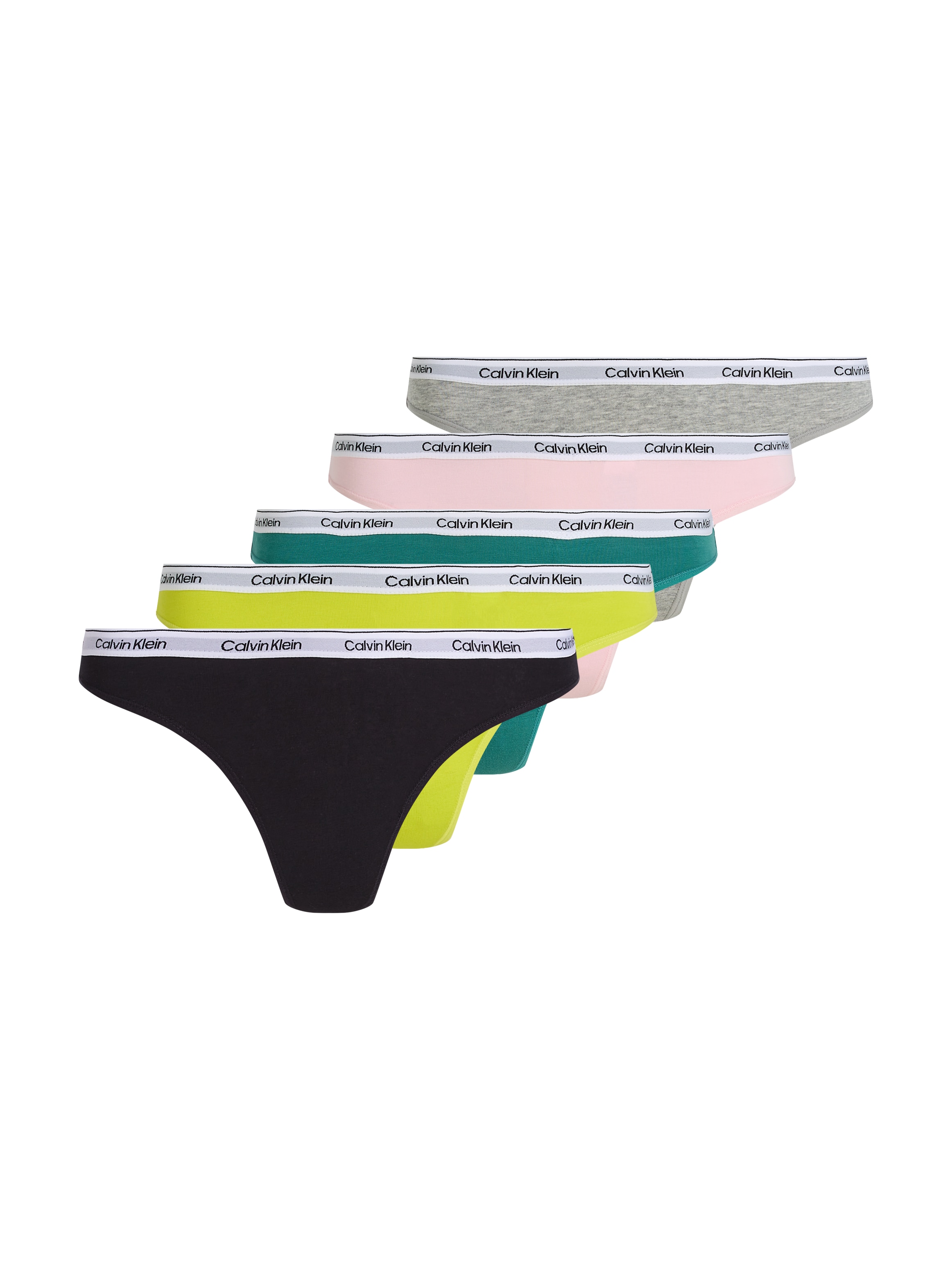 Calvin Klein Underwear String »5 PACK THONG (LOW-RISE)« Packung, 5er-Pack, 5 Stk. mit Logobund