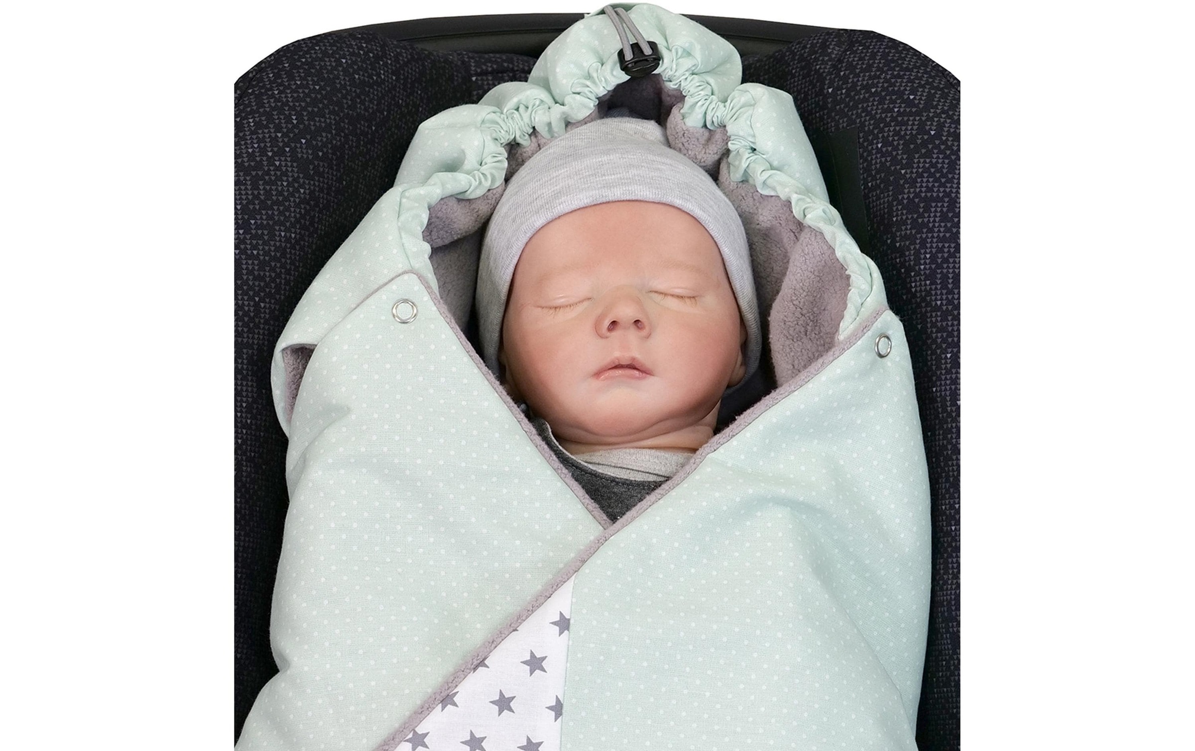 Babydecke »Ullenboom Mint/Grau«